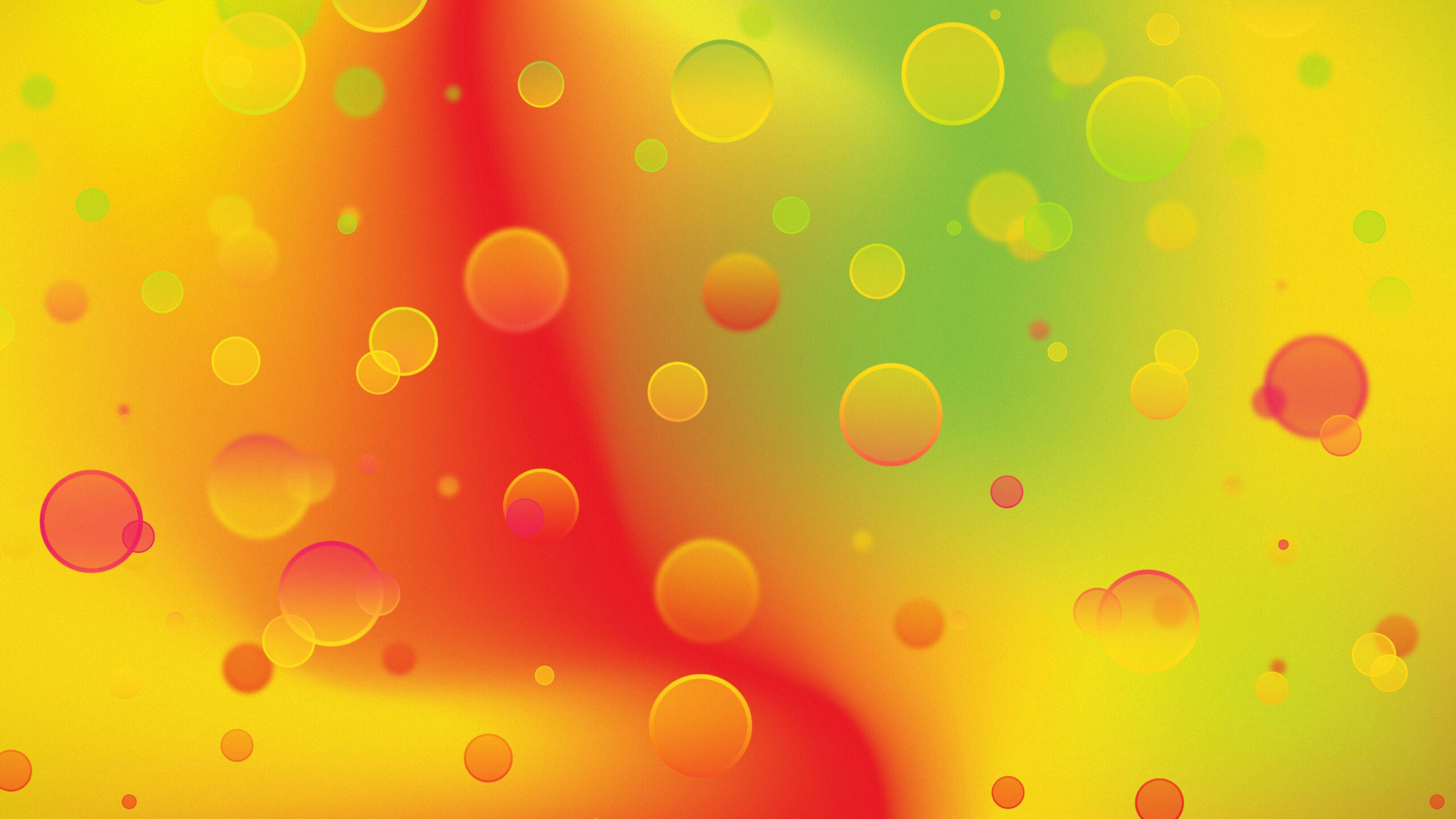 Red Yellow Green Bubbles Colorful Wallpaper K 2K Abstract
