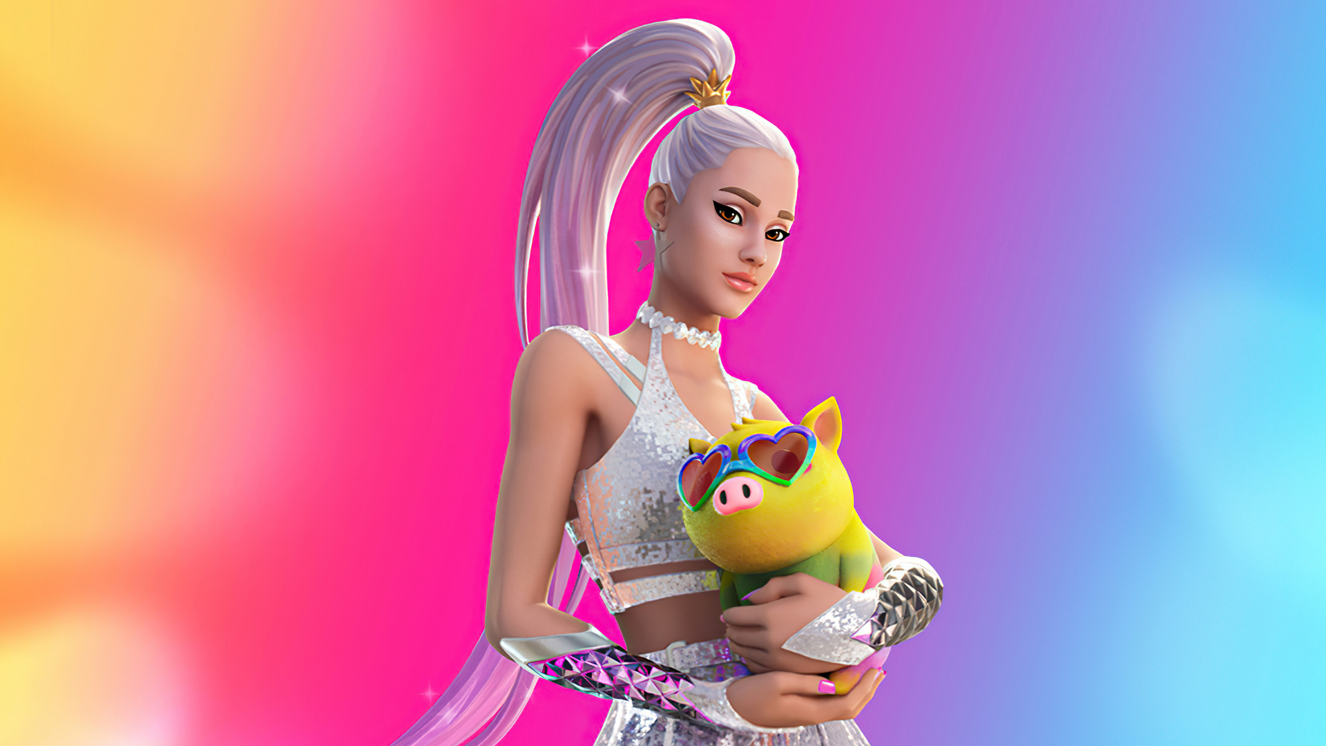 Ariana Grande With Piggy Plush Toy 2K Fortnite