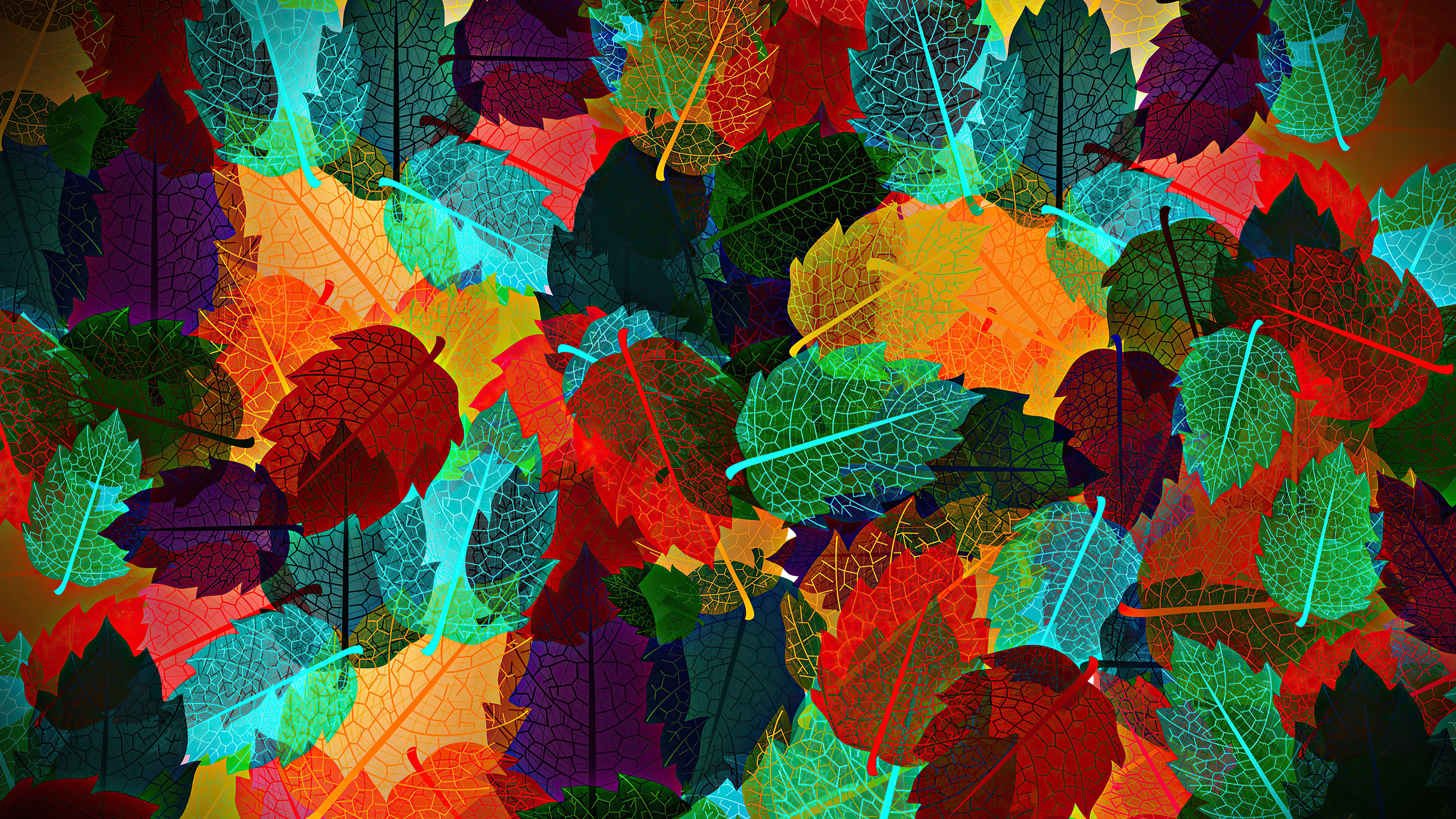 Abstract Autumn Leaves K 2K Abstract