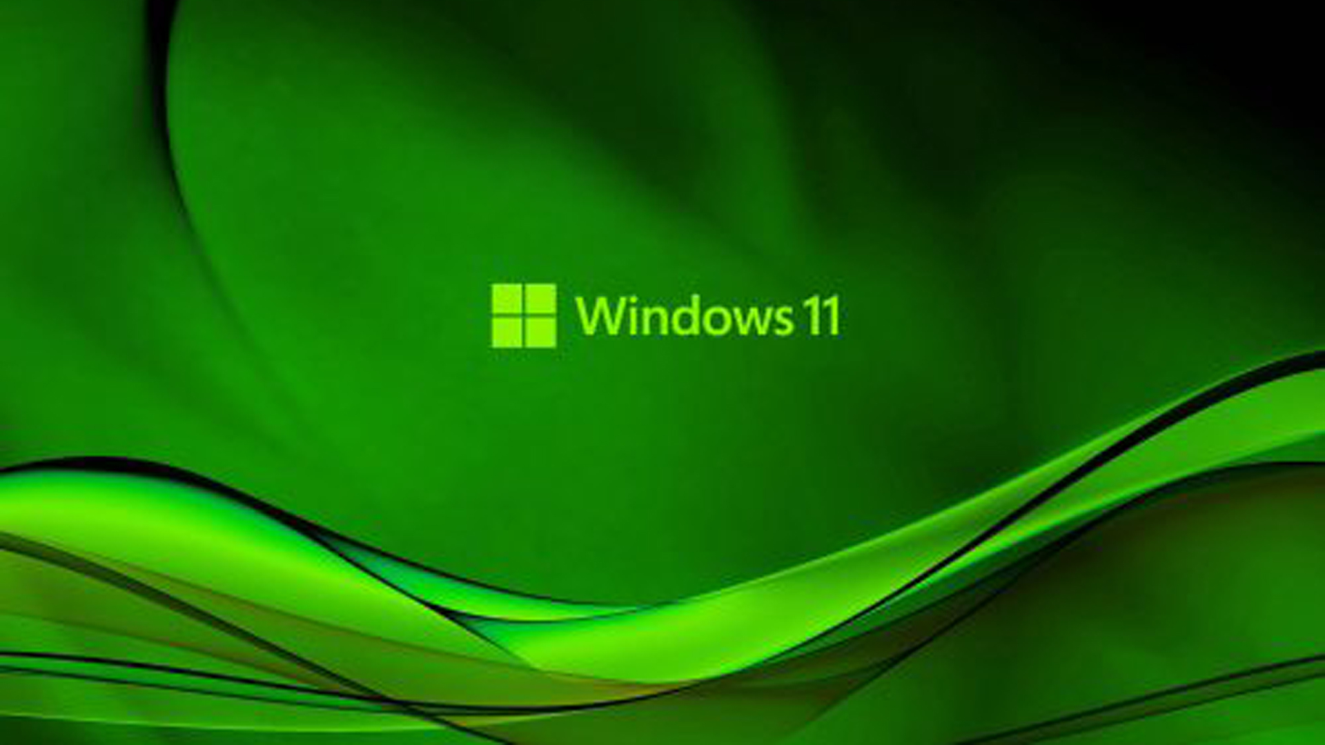 Wavy Green Line Windows Logo Wallpaper 2K Windows