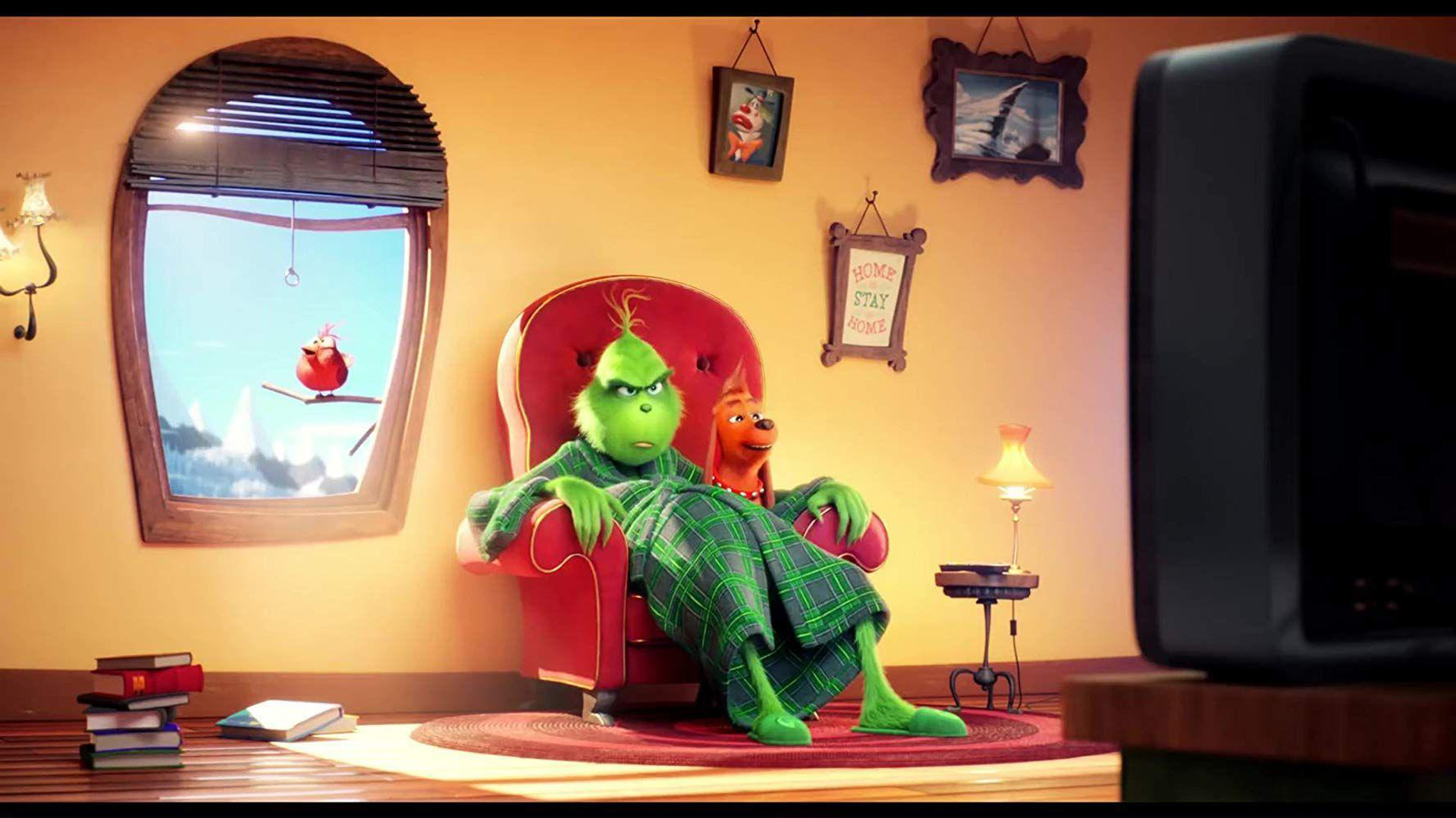 The Grinch Is Sitting On Chair In House 2K The Grinch