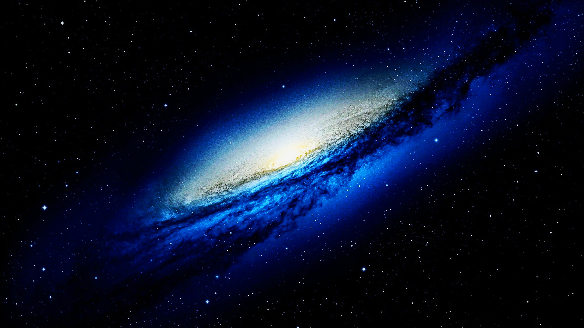 Blue Space Stars Galaxy 2K Space