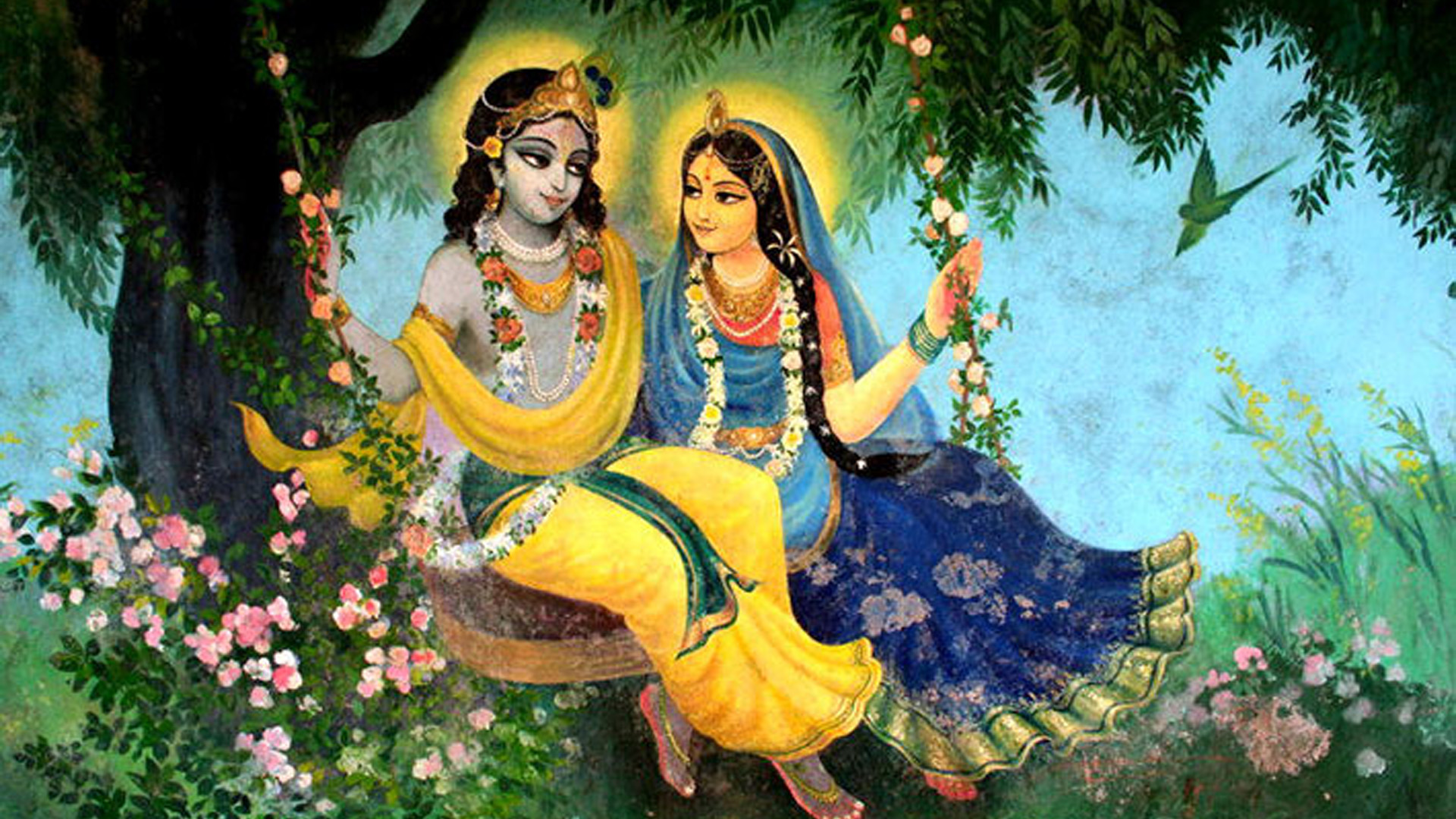 Radha and Krishna Nature Wallpaper God 2K Krishna