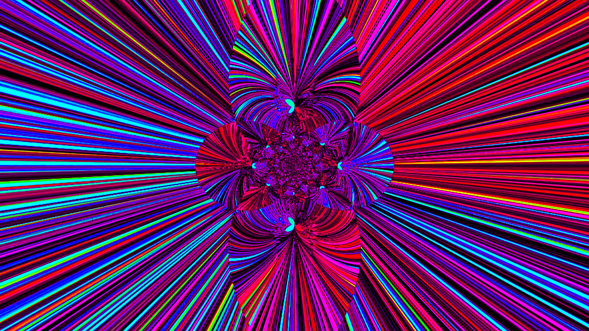 Colorful Lines Flower Shapes Trippy Art Pattern 2K Trippy