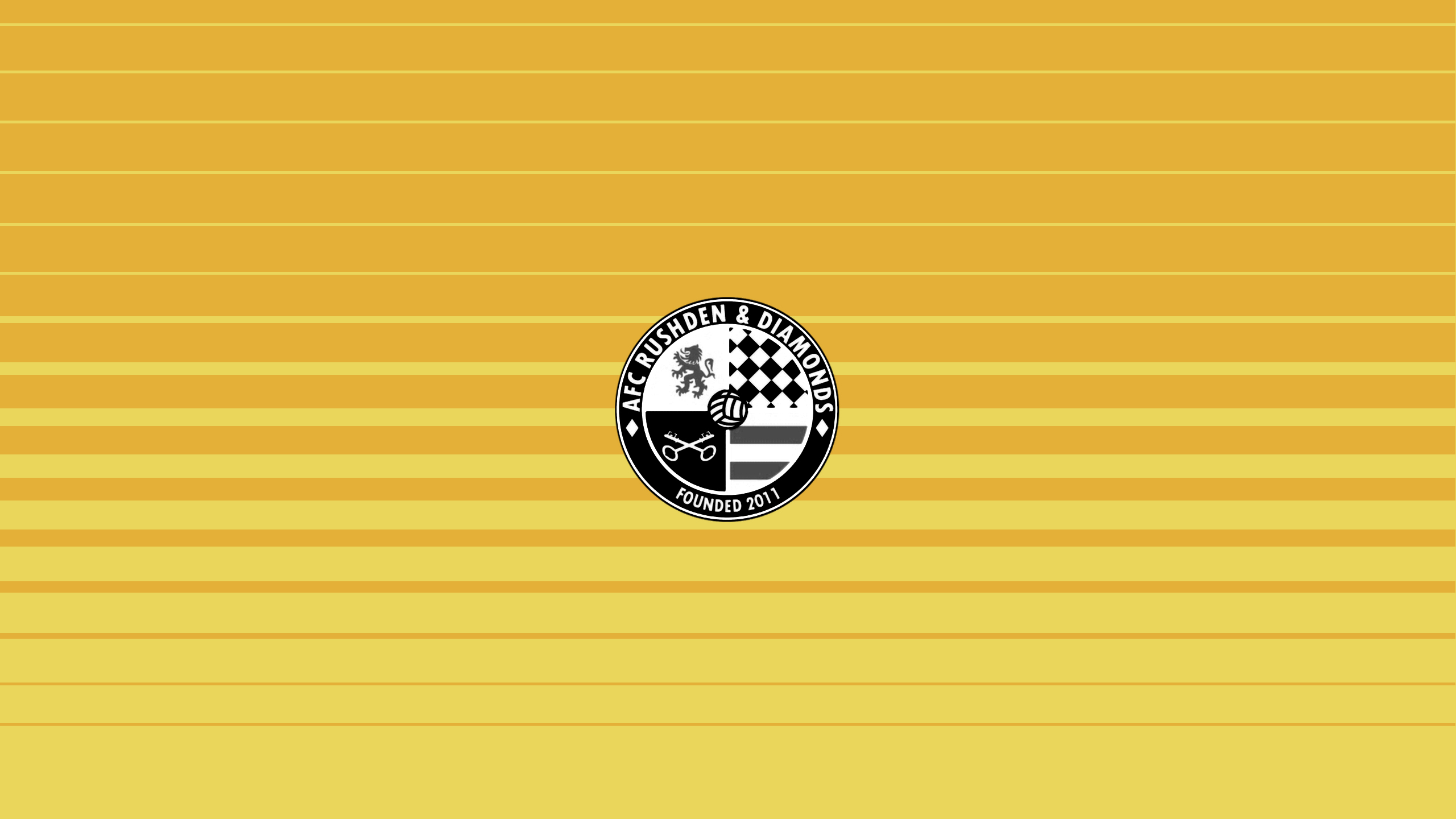 Emblem Logo Soccer Yellow Lines Wallpaper 2K AFC Rushden & Diamonds