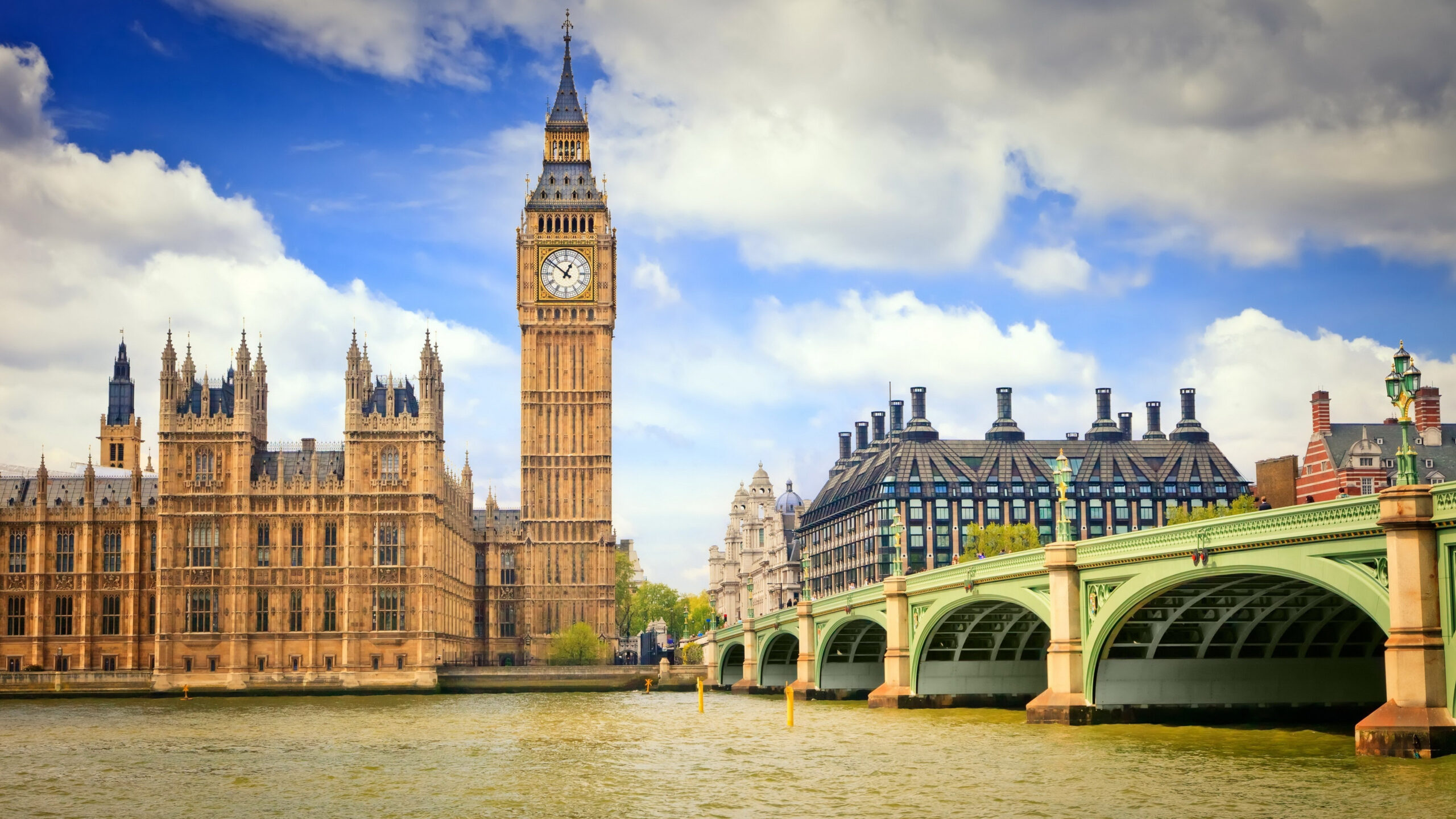 Big Ben Bridge London Palace Of Westminster Thames United Kingdom K 2K Travel