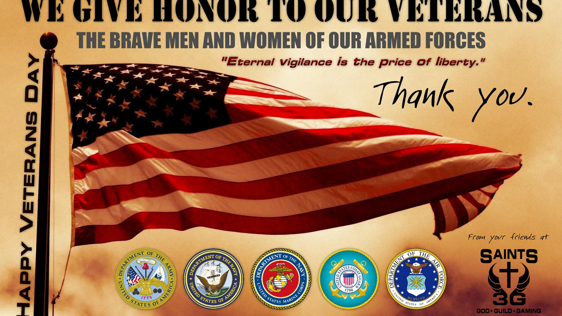 We Give Honor To Our Veterans 2K Veterans Day