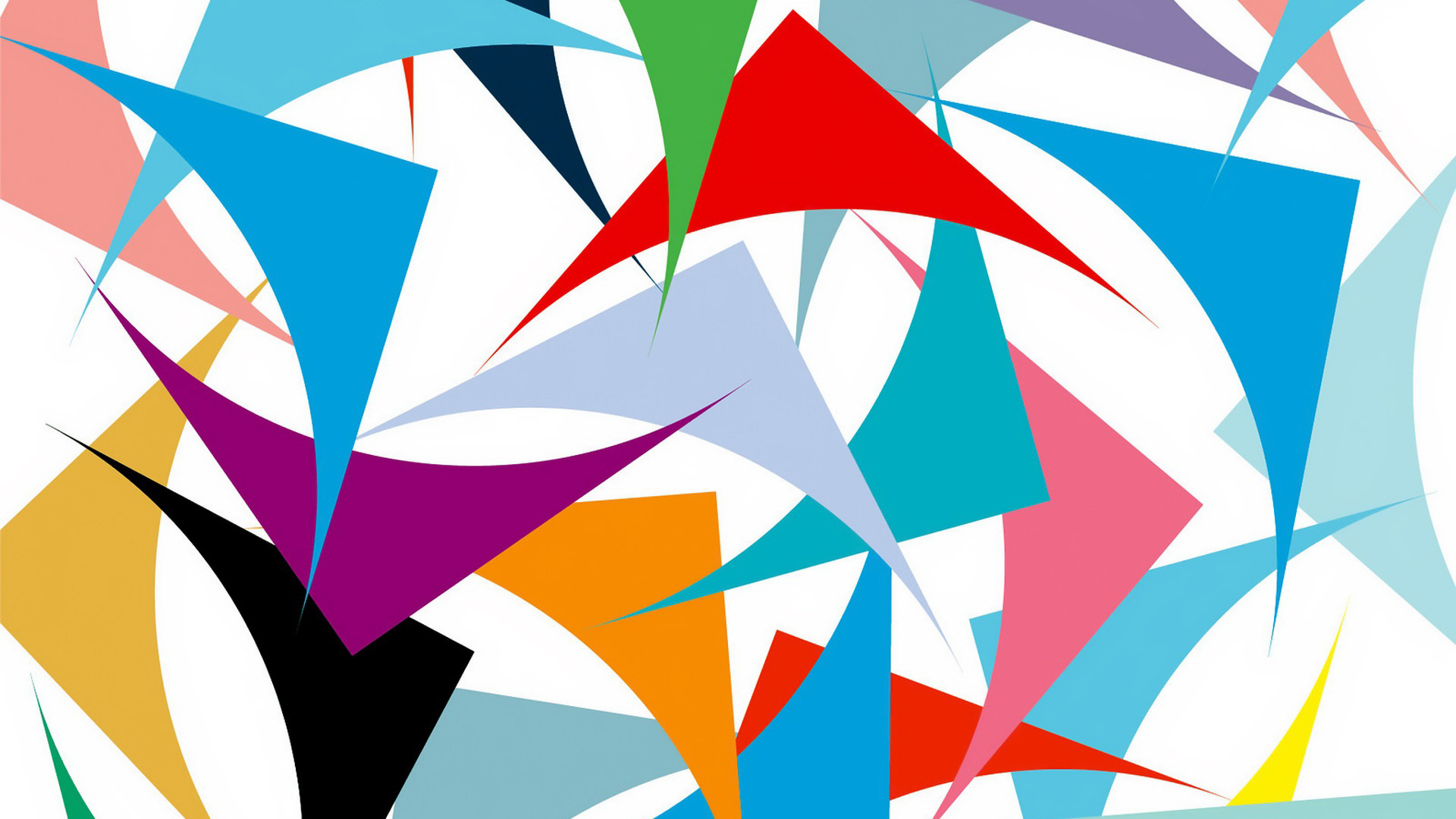 Red Blue White Green 2K Abstract