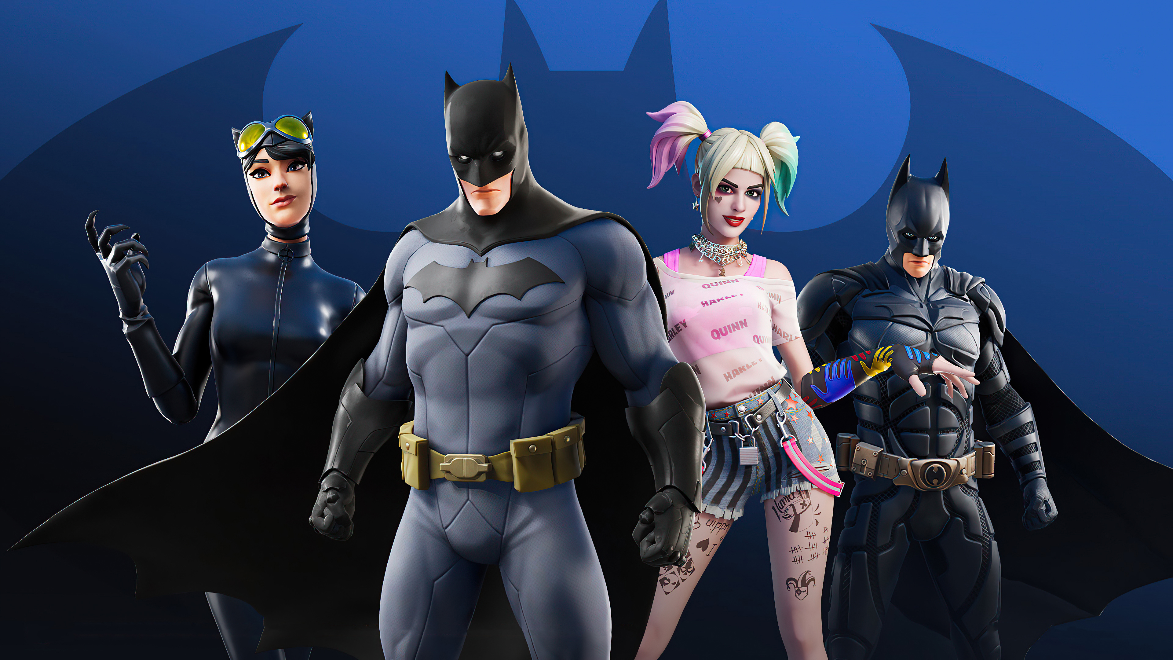 Batman Catwoman DC Comics Fortnite Harley Quinn K 2K Games