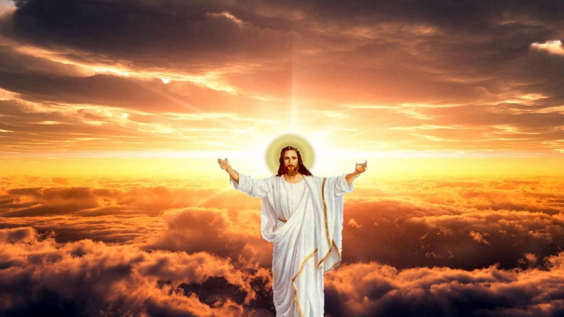 Jesus Christ With Wallpaper Of Sunbeam And Clouds 2K Jesus