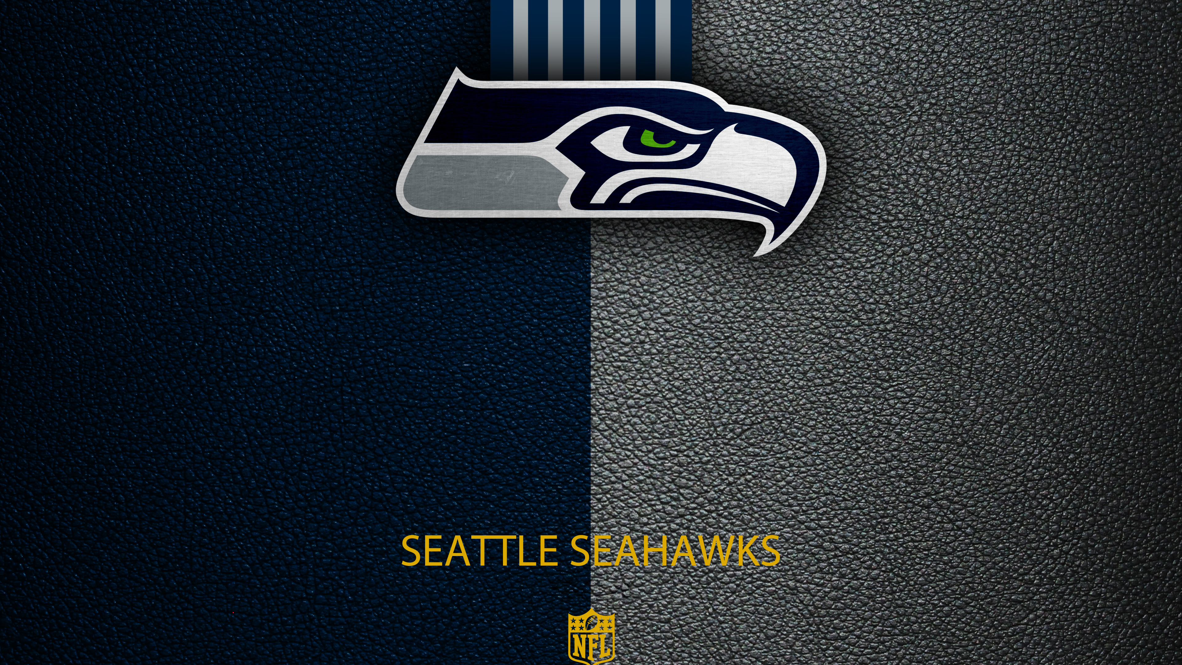 Seattle Seahawks Logo In Blue Ash Wallpaper K 2K Seattle Seahawks