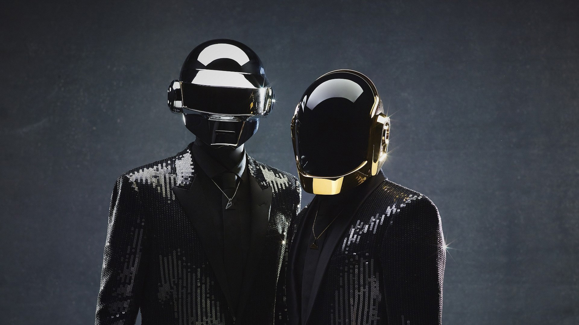 Daft Punk In Black Wallpaper Wearing Black Dress And Helmet 2K Daft Punk