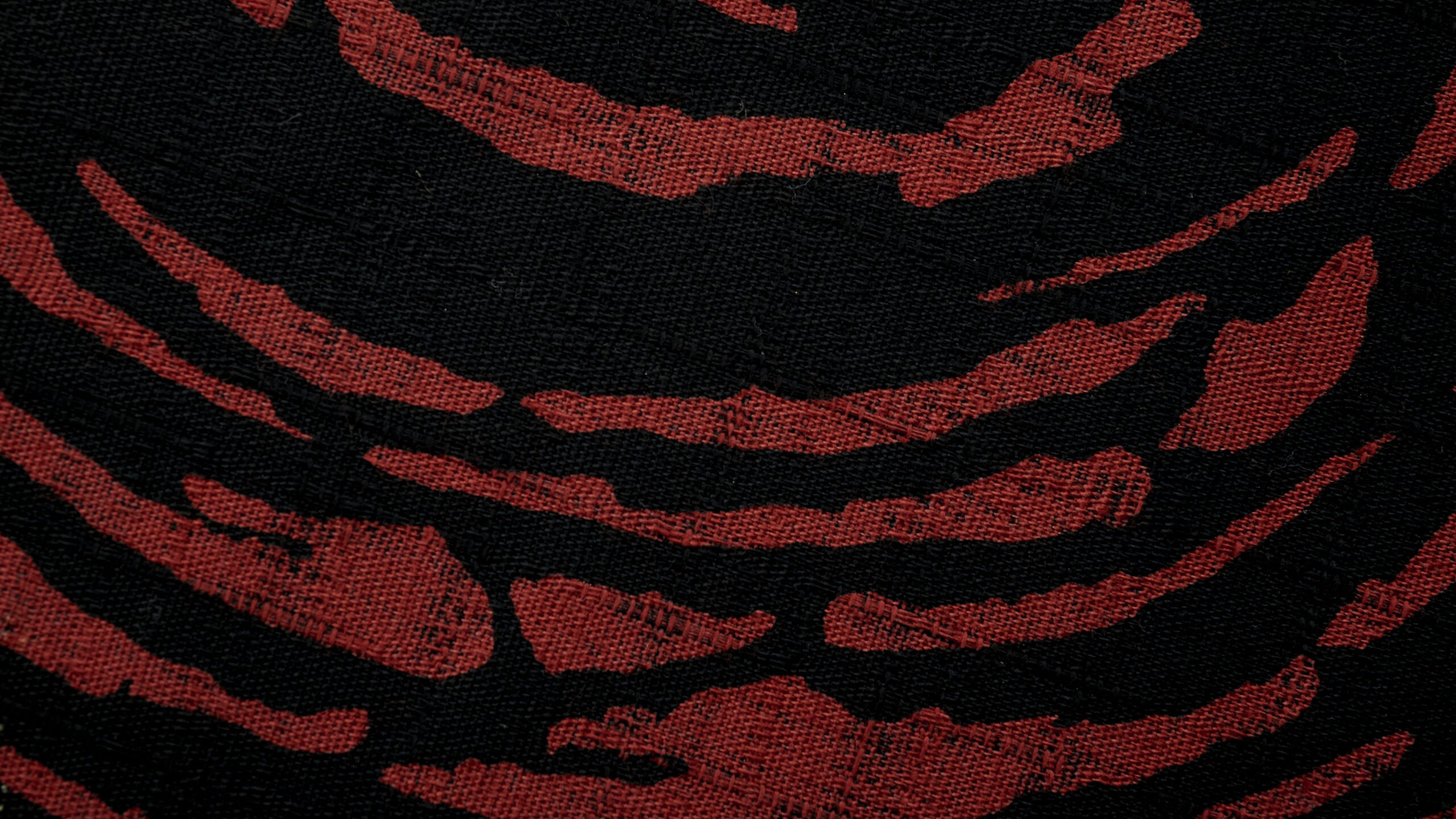 Black Red Stripes Spots Fabric K 2K Fabric