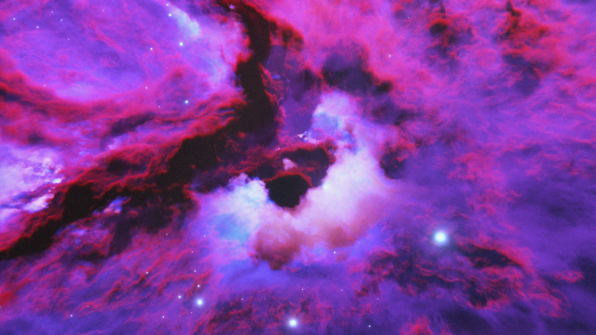 Purple Nebula Clouds Stars Space Galaxy 2K Space