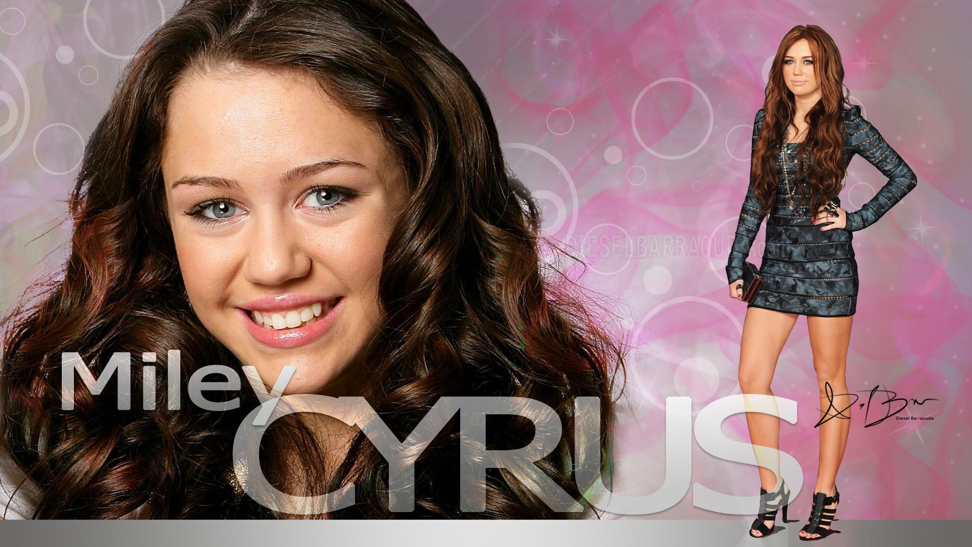 Miley Cyrus With Gray Eyes And Brown Hair 2K Miley Cyrus