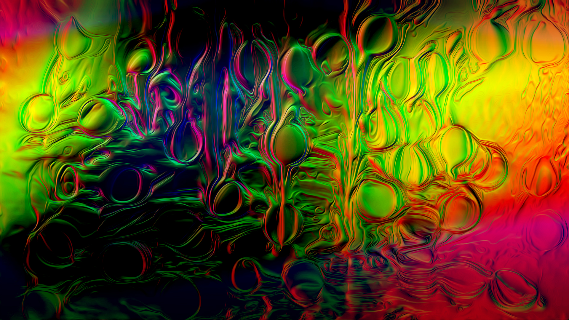 Oil Paint Artistic Colorful Digital Art 2K Abstract