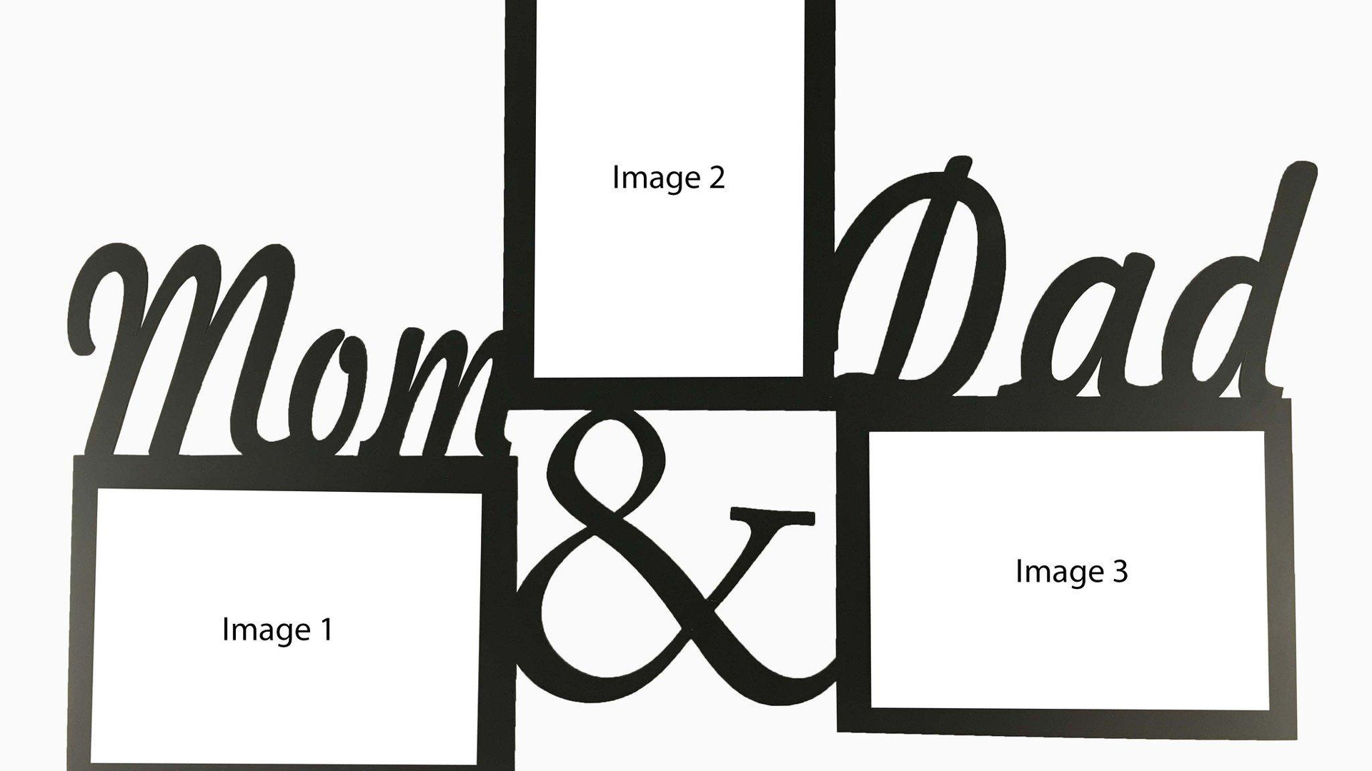 Mom And Dad Words With Frames In White Wallpaper 2K Mom Dad