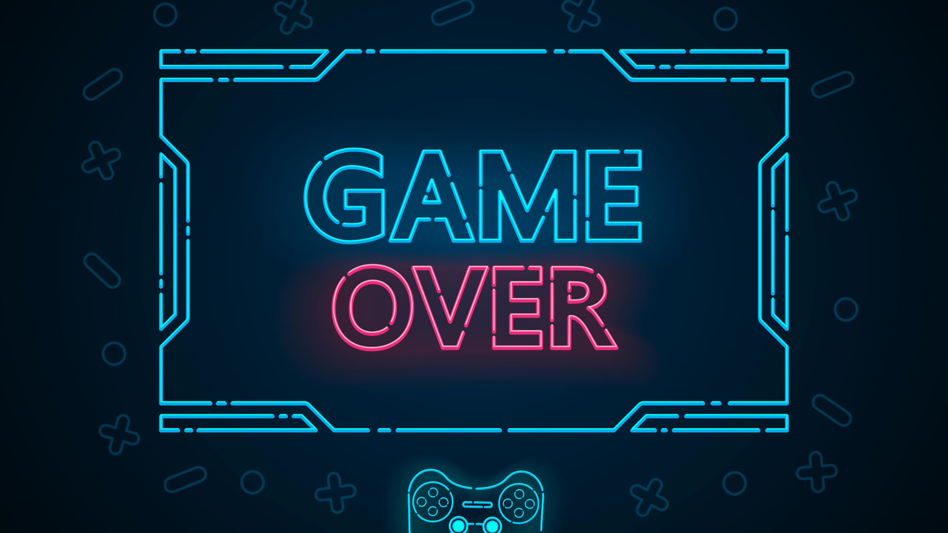 Blue Game Over 2K Game Over