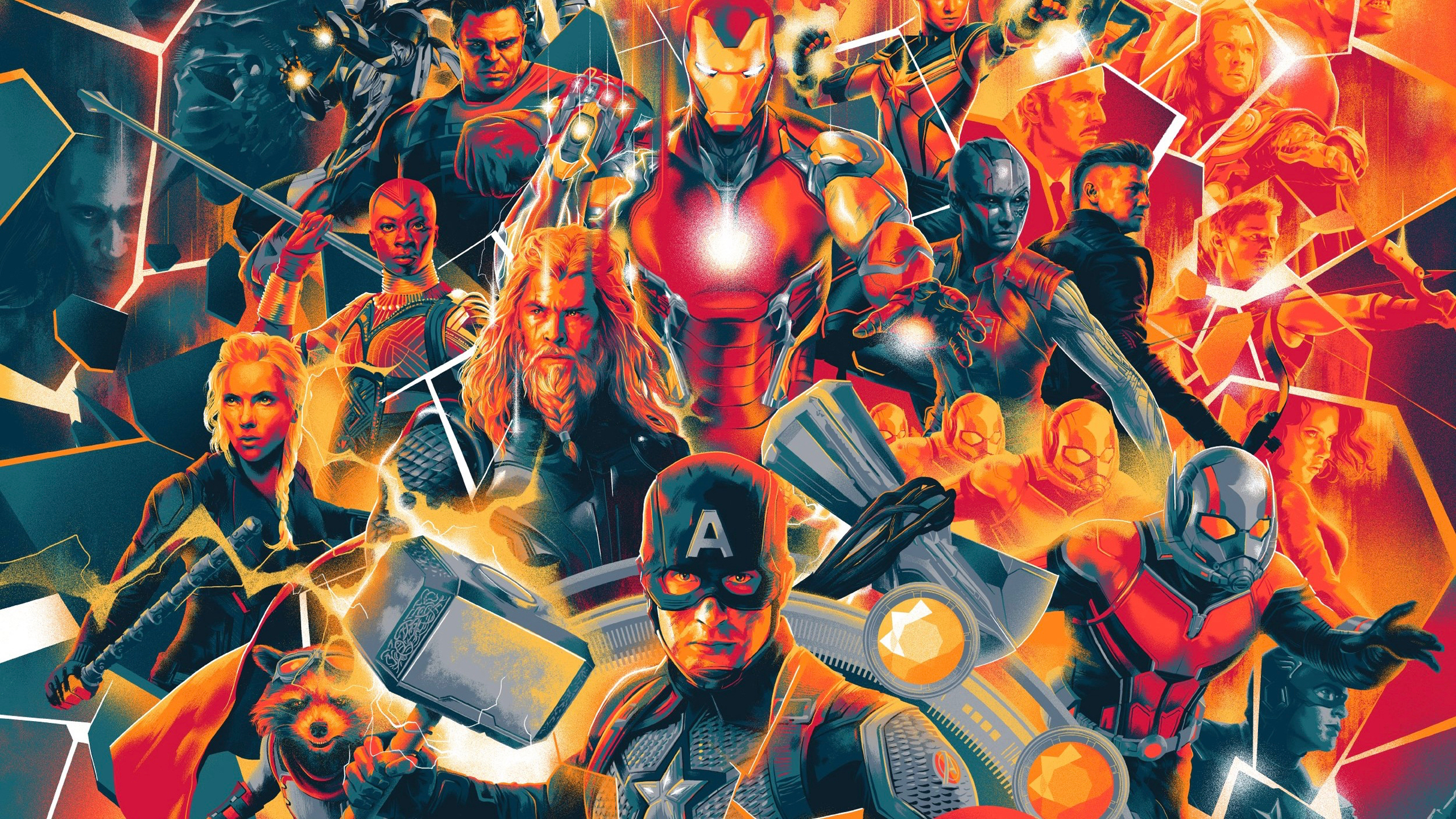 Ant-Man Black Widow Captain America Clint Barton Hawkeye Hulk 2K Avengers Endgame