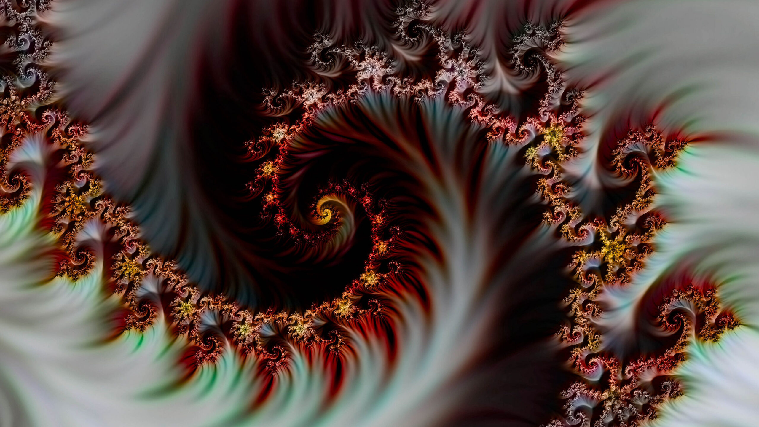 Fractal Spiral Digital Art Abstraction Futuristic Trippy K 2K Trippy