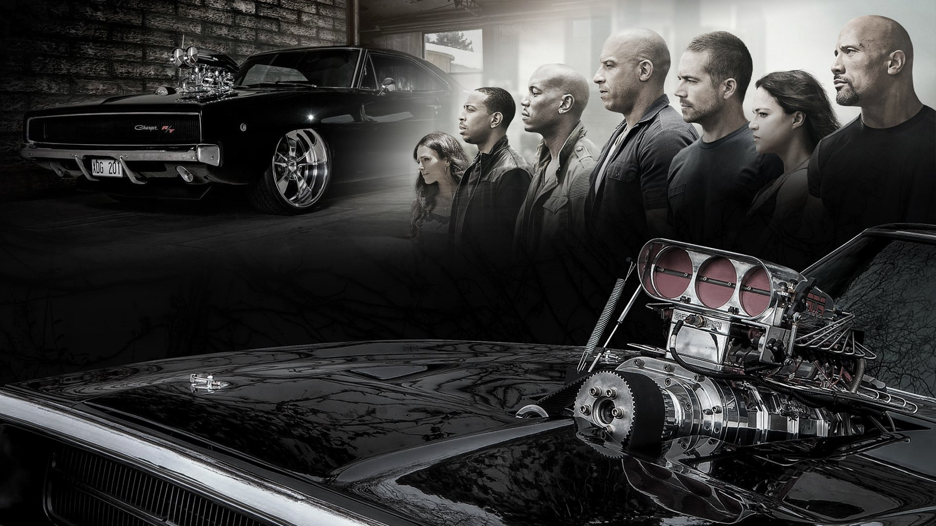 Jordana Brewster Ludacris Michelle Rodriguez Paul Walker Tyrese Gibson Vin Diesel 2K Fast And Furious