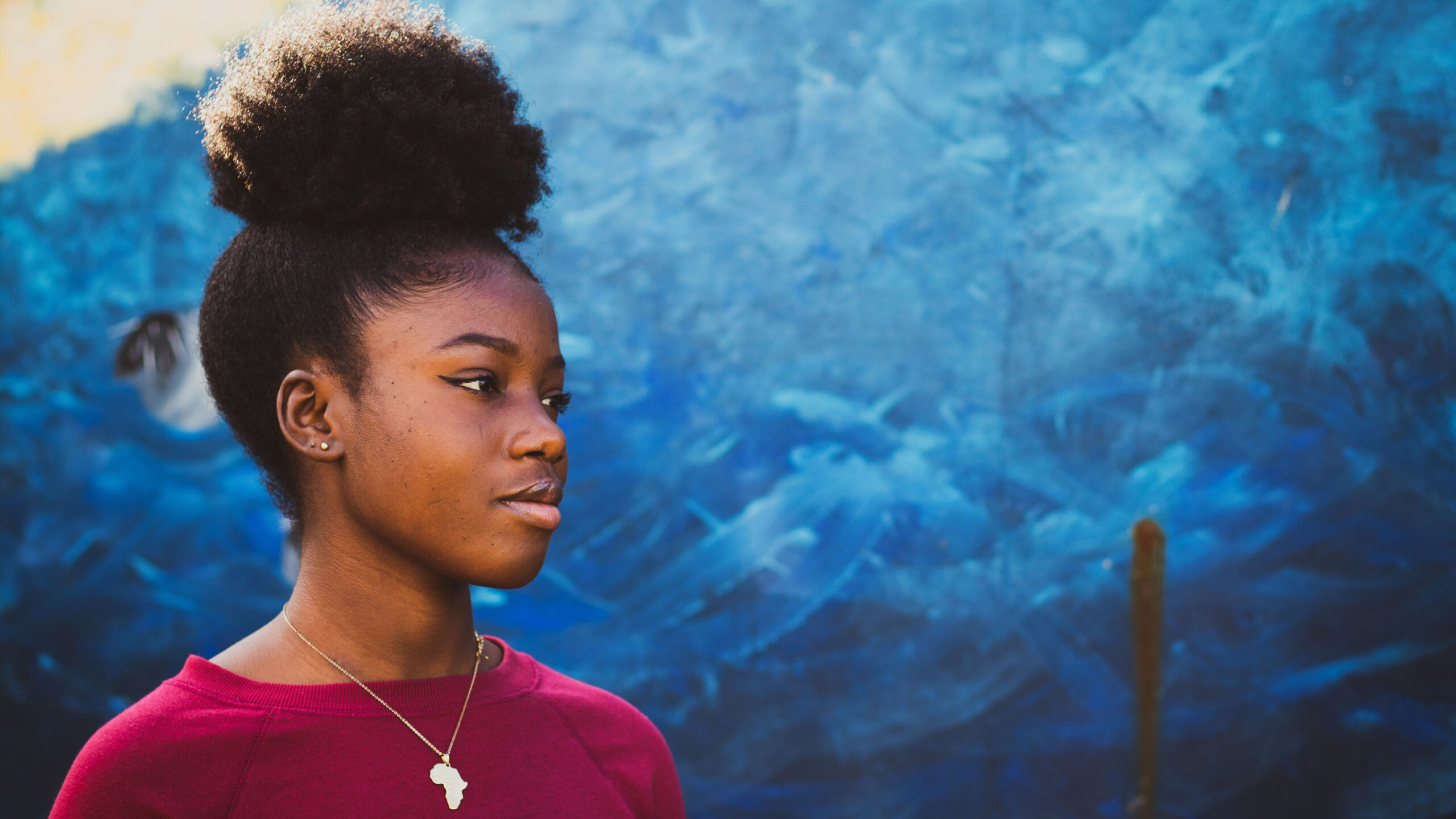 Black Girl In Blue Wallpaper K K 2K Black Girl