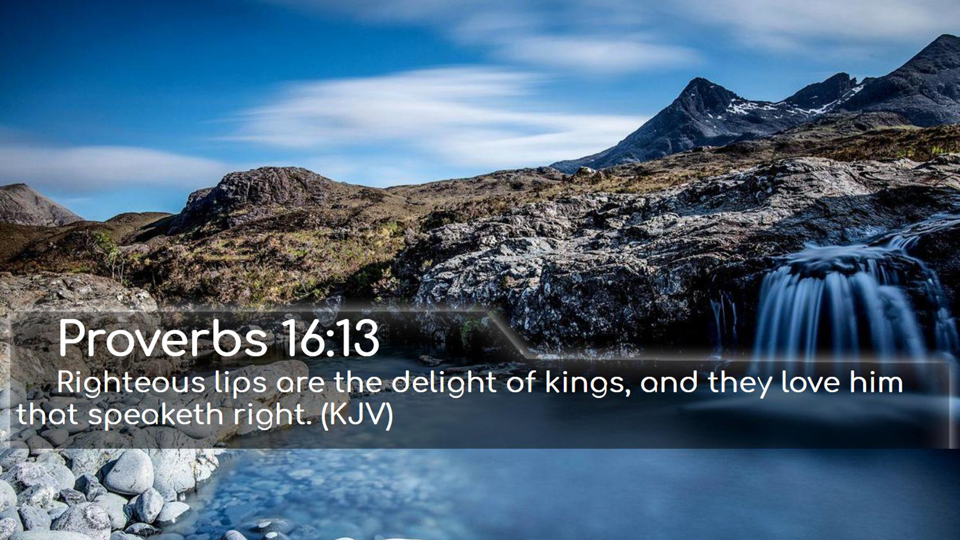 Righteous Lips Are The Delight Of Kings And They Love Him That Speaketh Right 2K Bible Verse