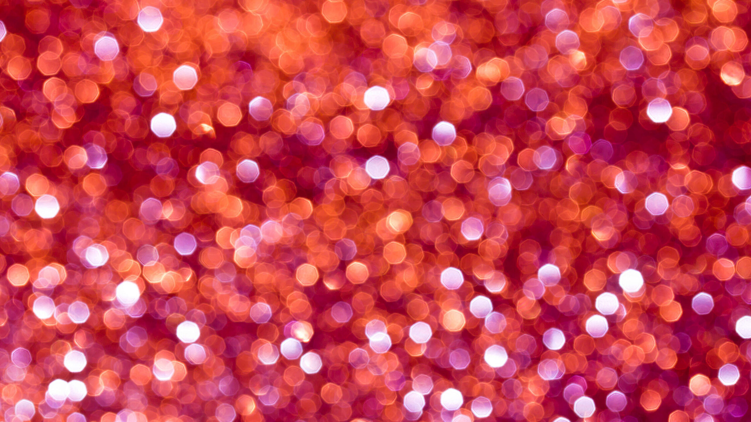 Orange Pink Glare Bokeh Circles K 2K Glitter