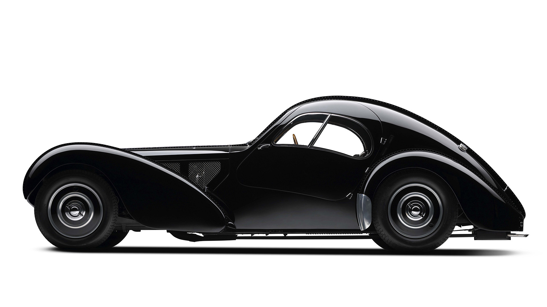 Black Car Bugatti Type SC Atlantic Coupe Grand Tourer 2K Cars