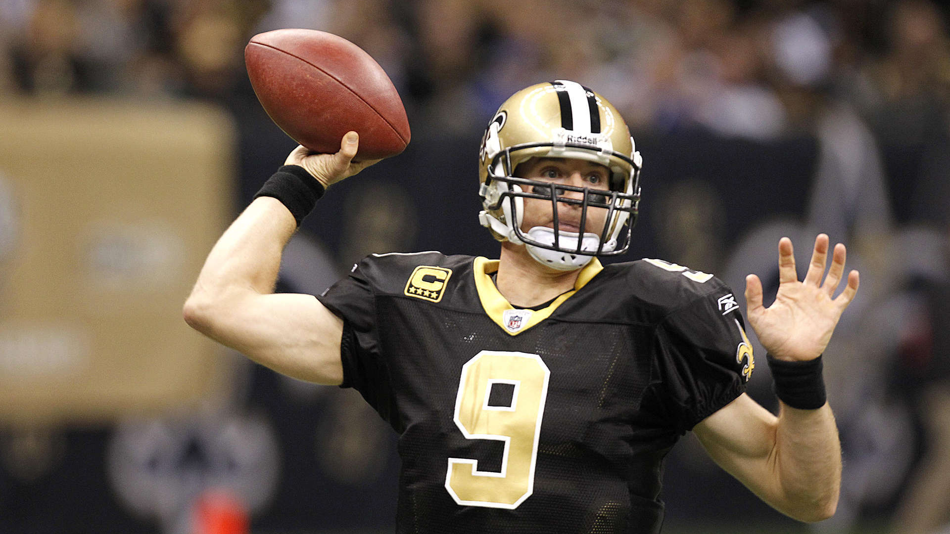 Drew Brees With Ball In Shallow Wallpaper Of People 2K Drew Brees