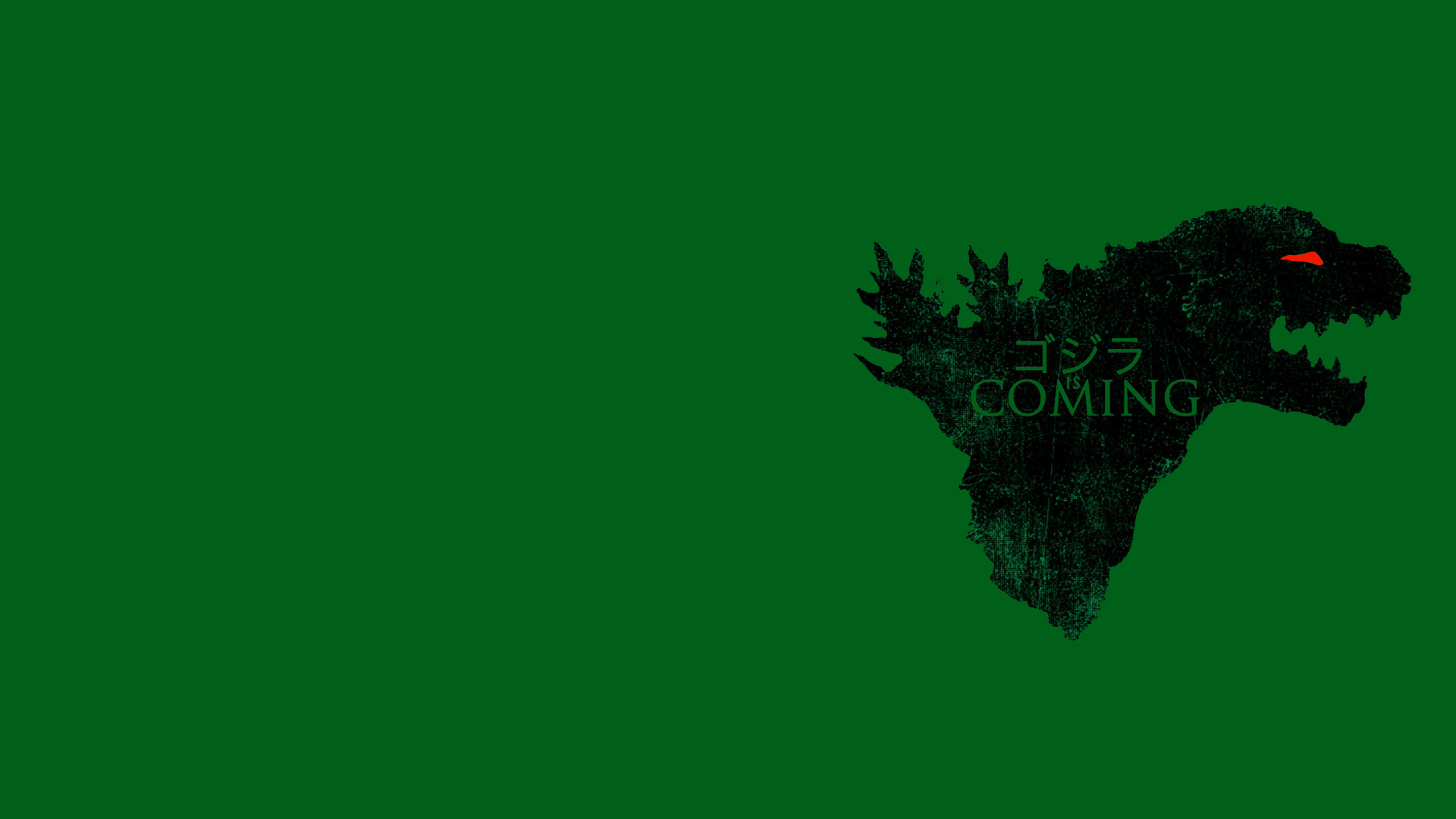 Godzilla Wallpaper With Red Eye With Green Wallpaper 2K Movies