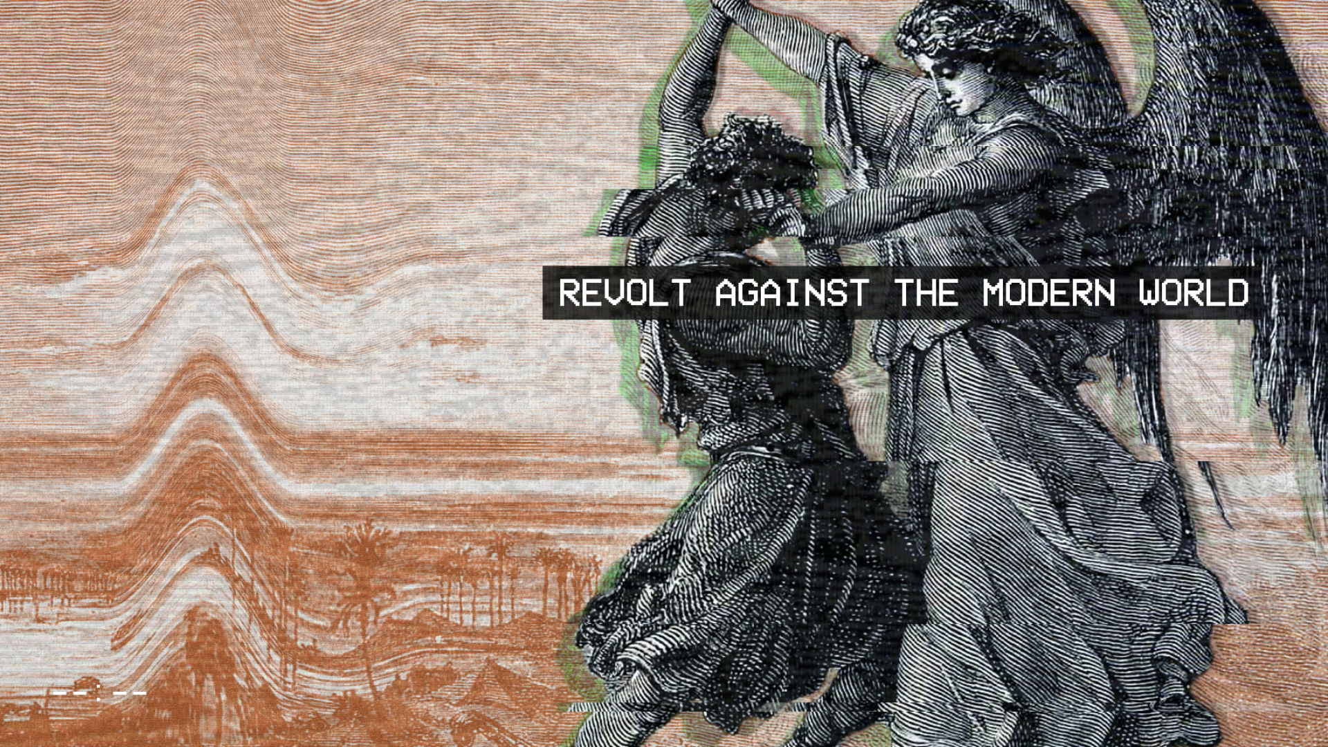 Revolt Against The Modern World Glitch Art 2K Vaporwave