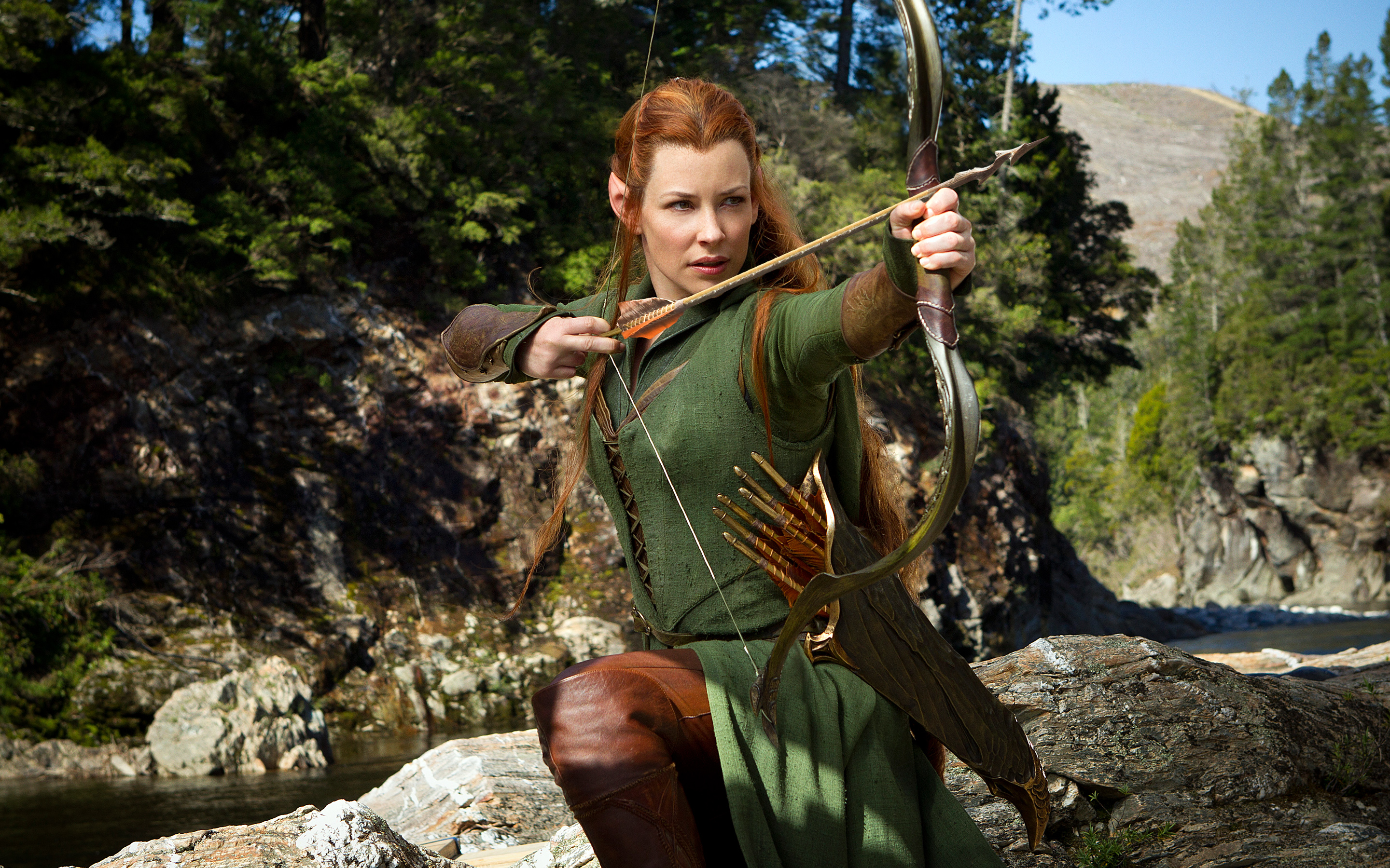 Evangeline Lilly as Tauriel in Hobbit