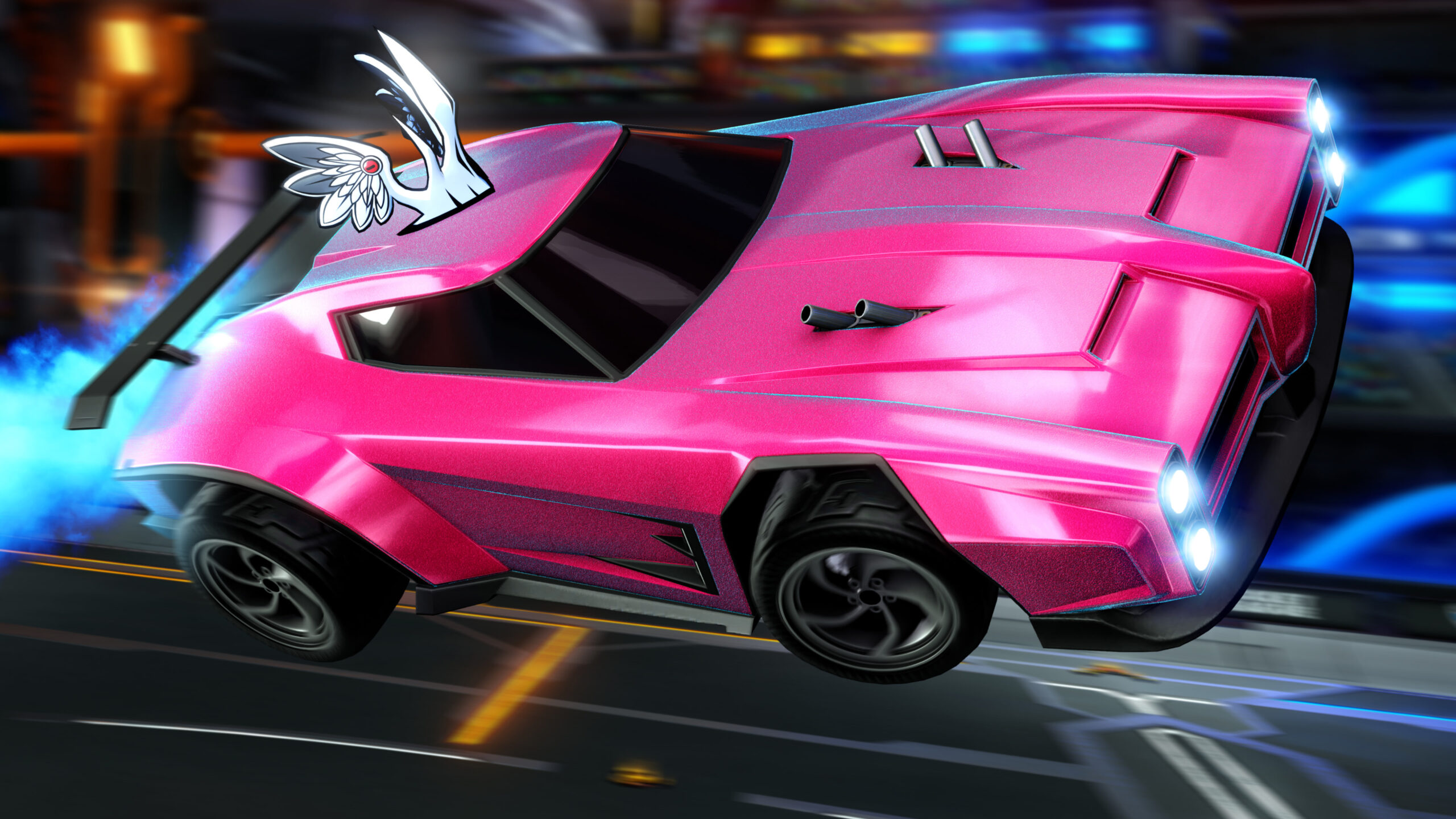 Neon Nights Pink Car 2K Rocket League