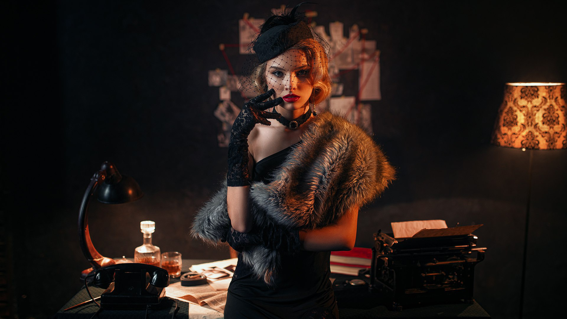 Anastasia Sultanov Girl Model Is Wearing Black Dress And Gloves 2K Girls