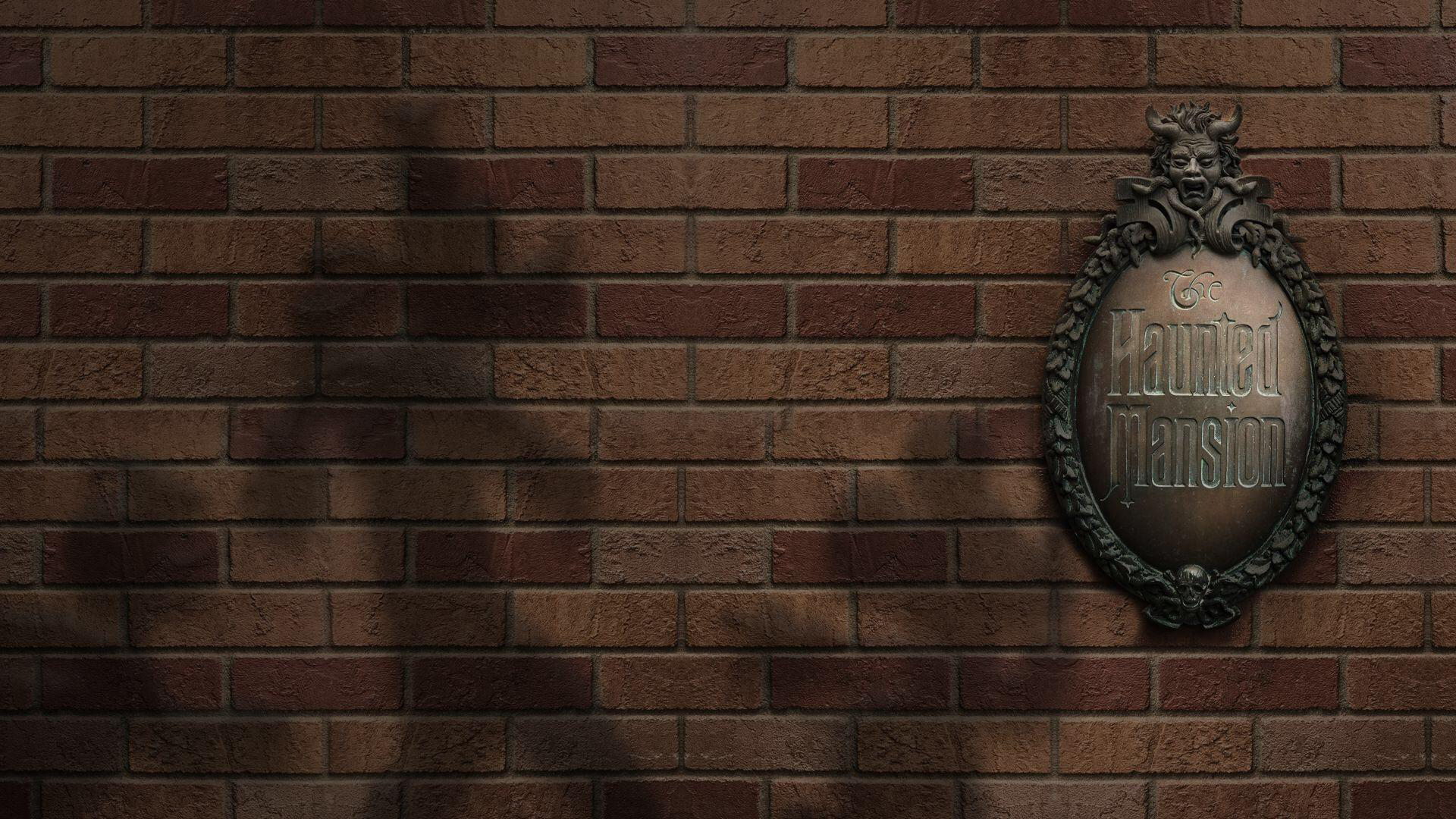 Haunted Mansion Board In The Brick Wall 2K Movies