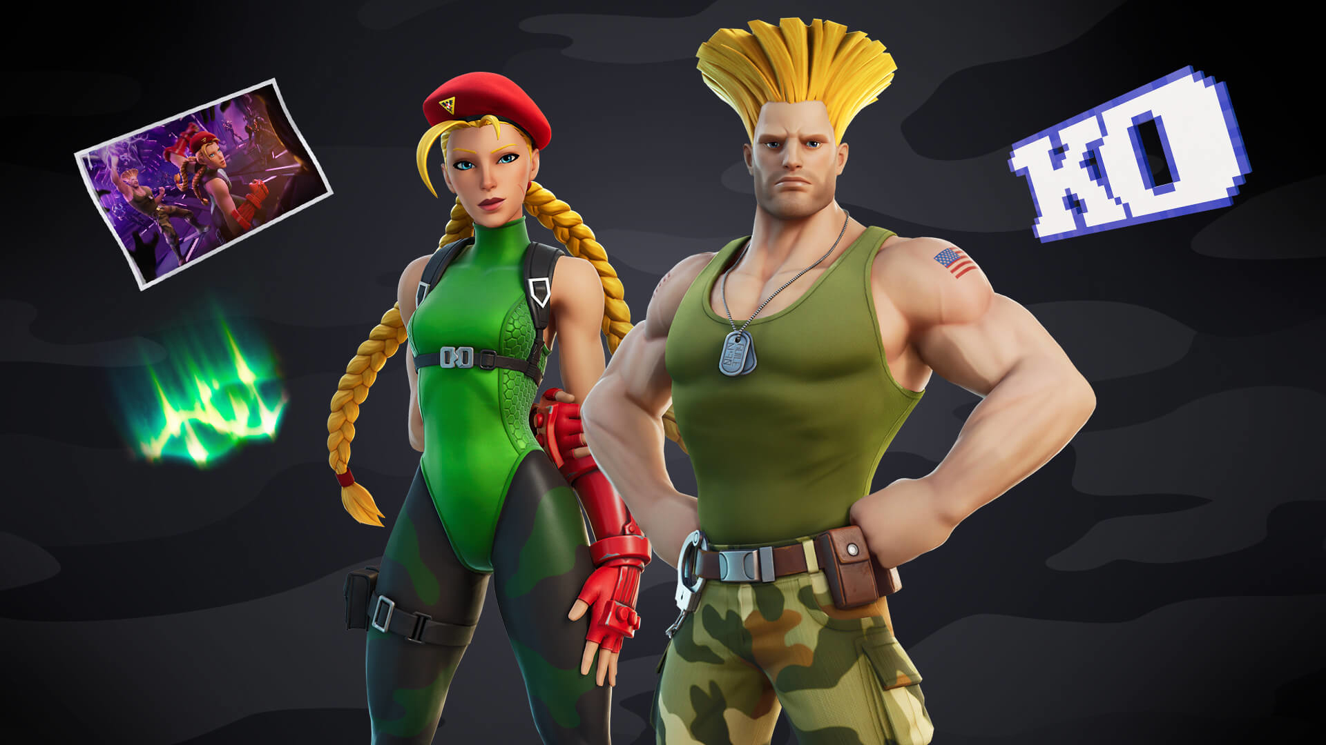 Fortnite Chapter Guile and Cammy Street Fighter 2K Fortnite