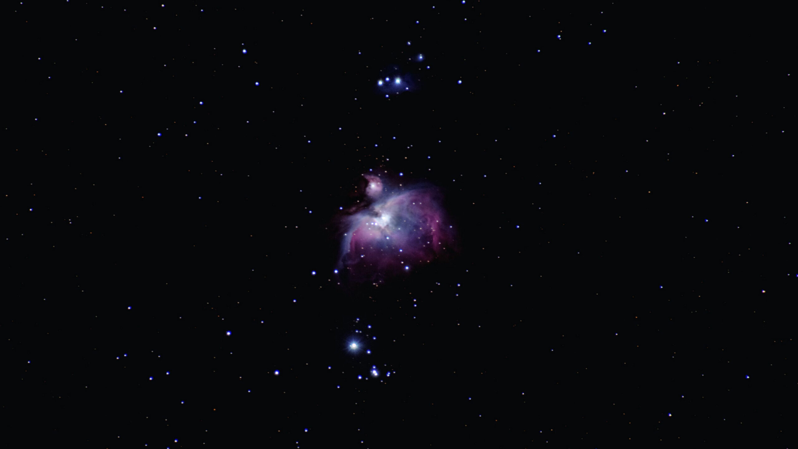 Black Sky Orion Nebula Stars Space K 2K Space