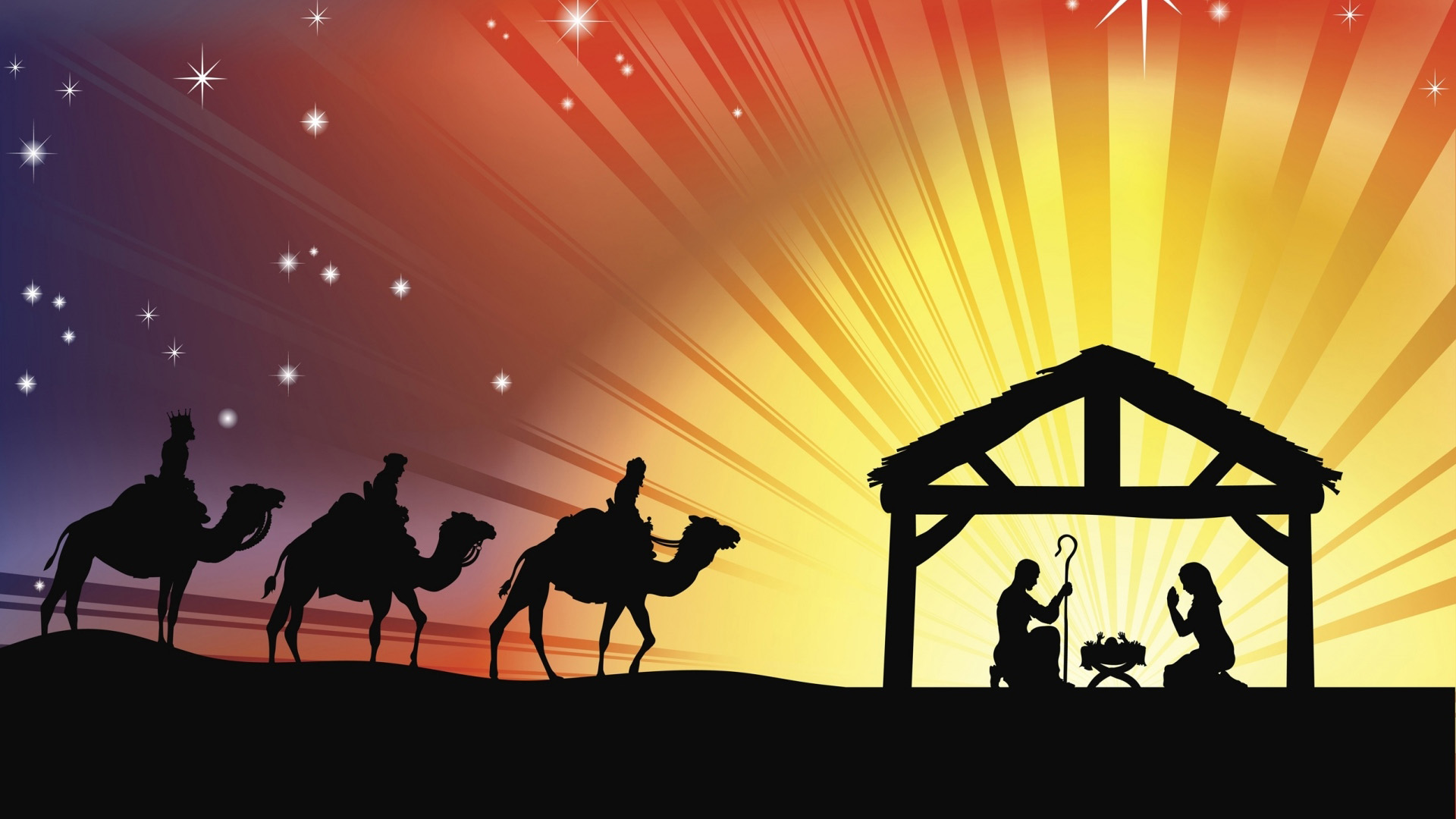 Wallpapers Of Birth Of Jesus And Three Camels 2K Jesus