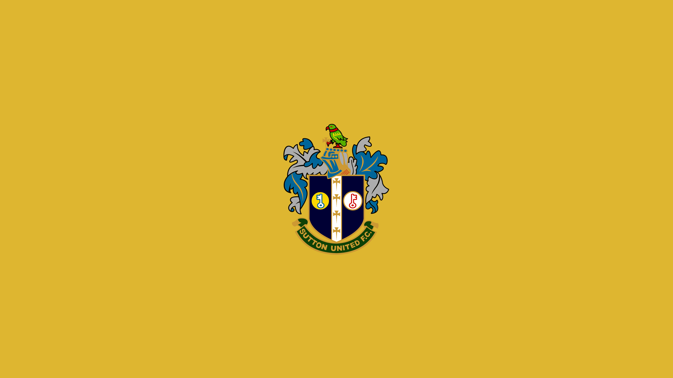 Emblem Logo Soccer Light Yellow Wallpaper 2K Sutton United FC