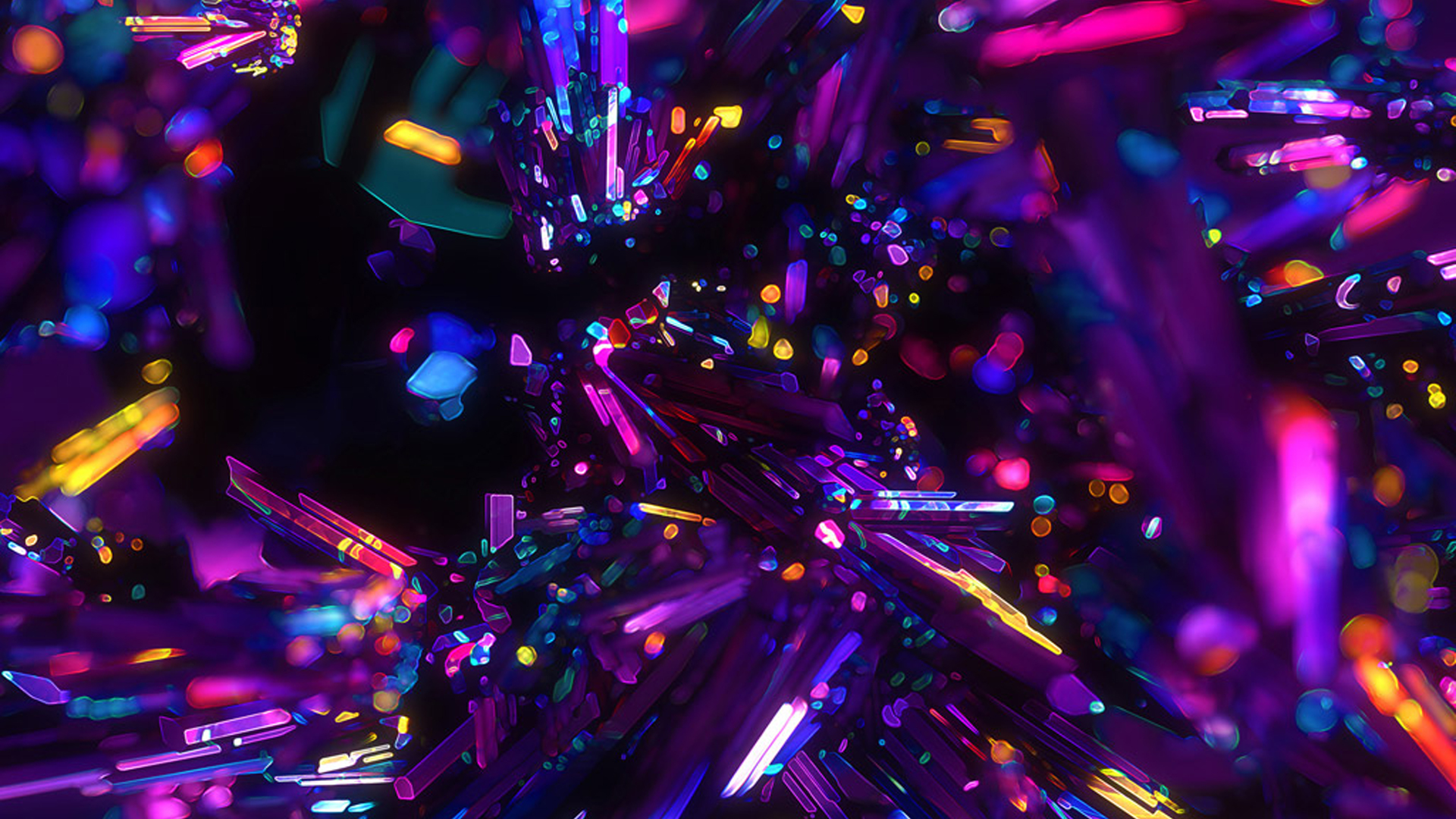 Colorful Lights Purple Wallpaper Abstraction 2K Abstract