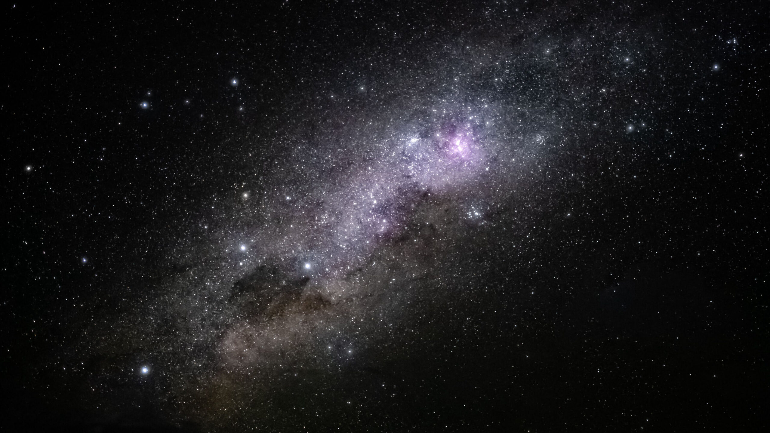 Black Sky Glittering Galaxy Nebula Stars K 2K Space