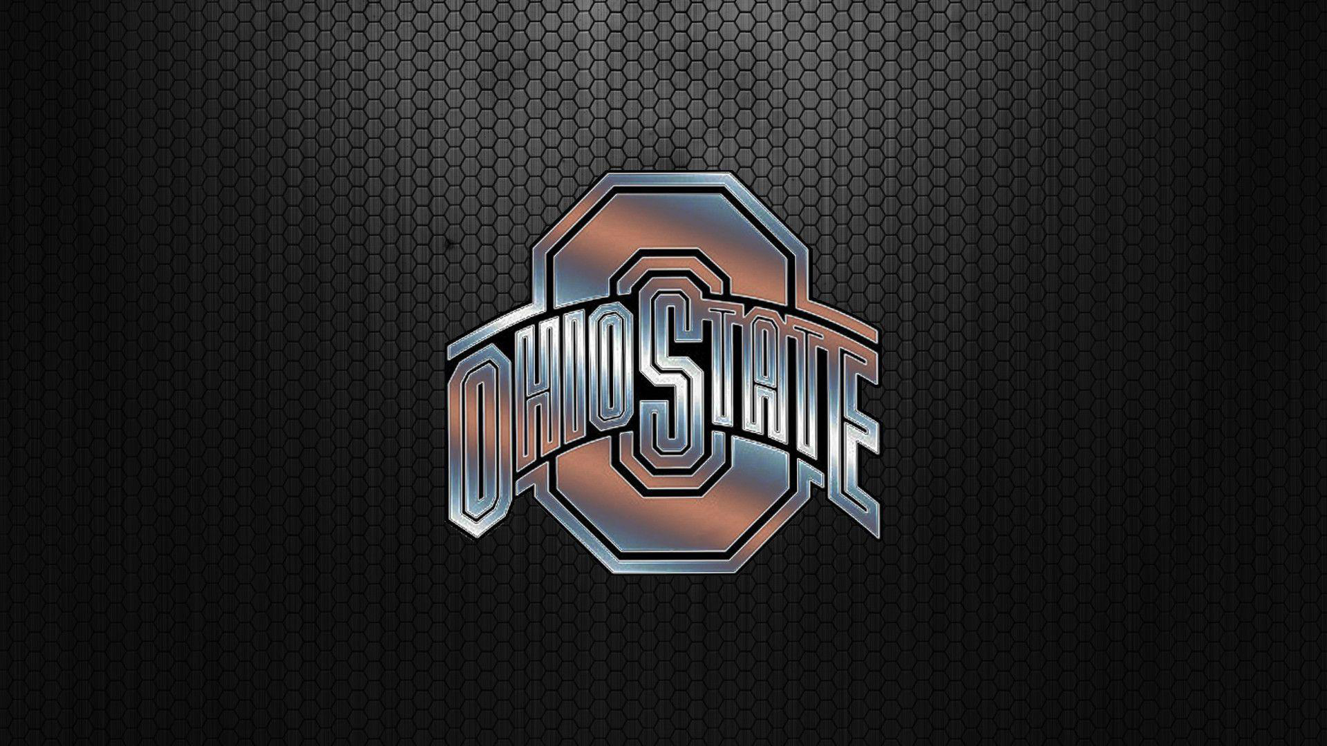 Ash Ohio State Word In Black Hexagon Wallpaper 2K Ohio State