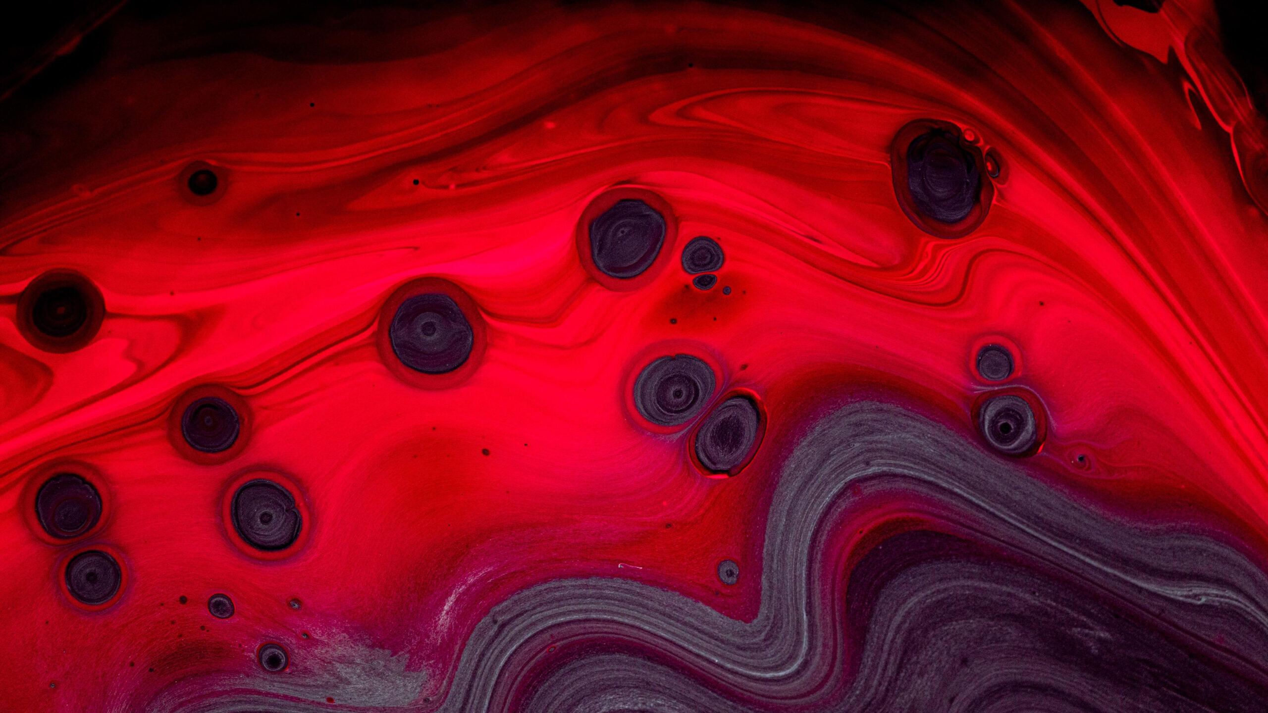 Dark Red Pink Paint Stains Abstraction K 2K Abstract