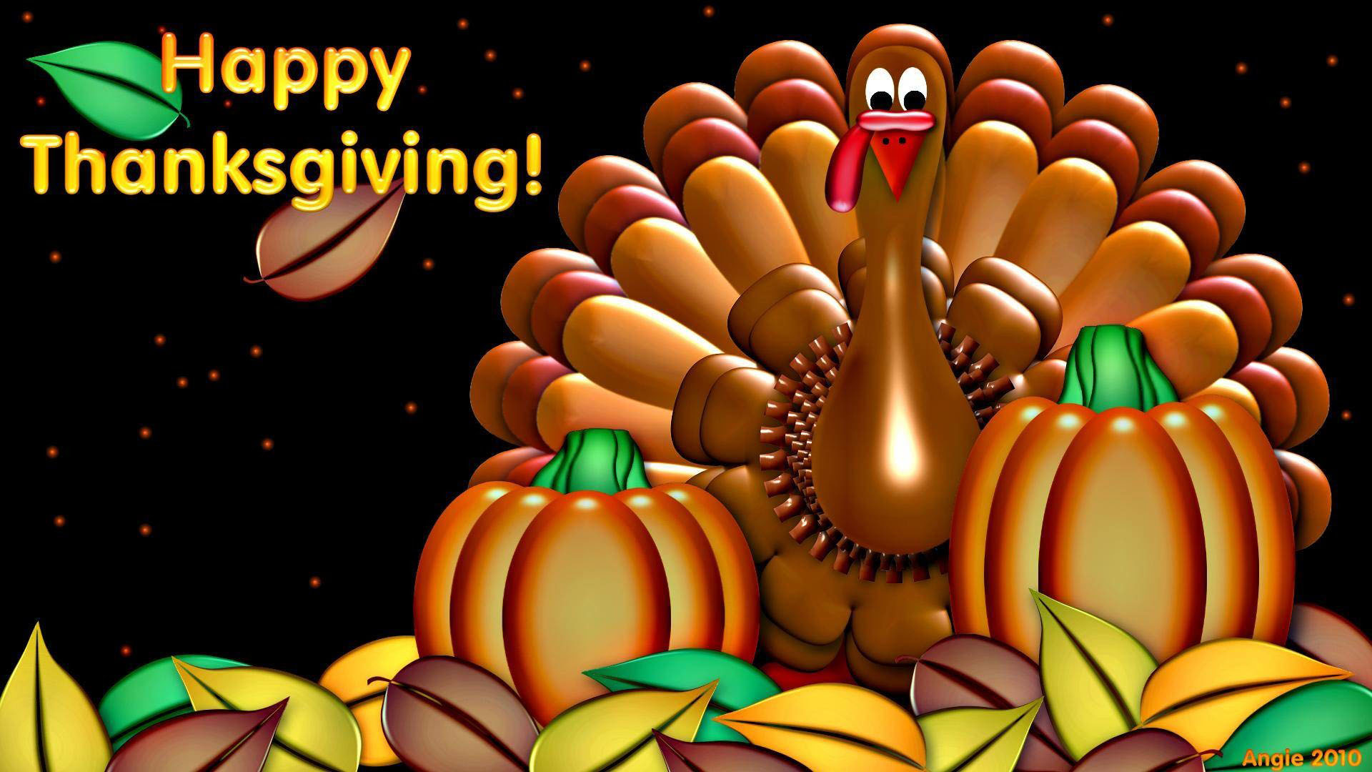Turkey In Black Wallpaper 2K Thanksgiving