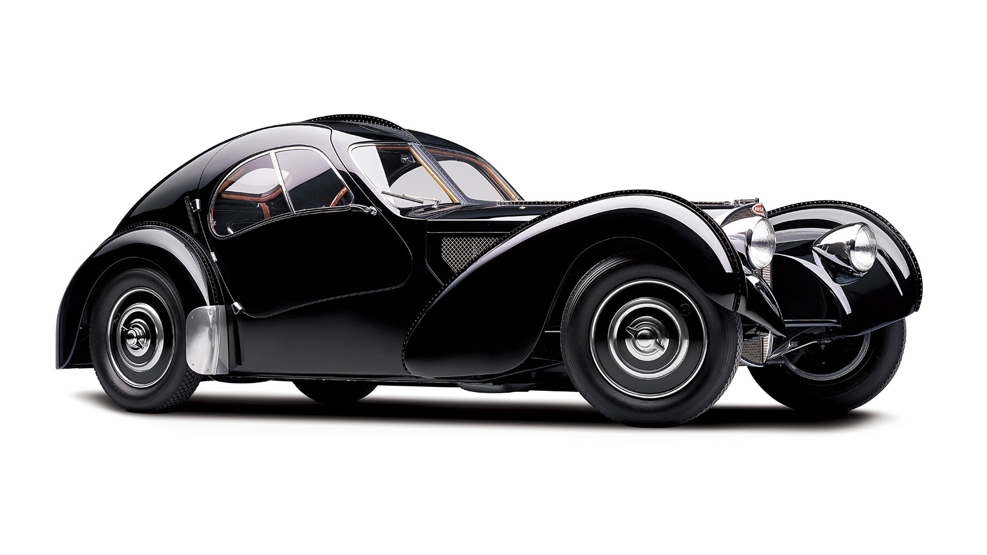 Black Bugatti Type SC Atlantic Coupe Grand Tourer Car 2K Cars