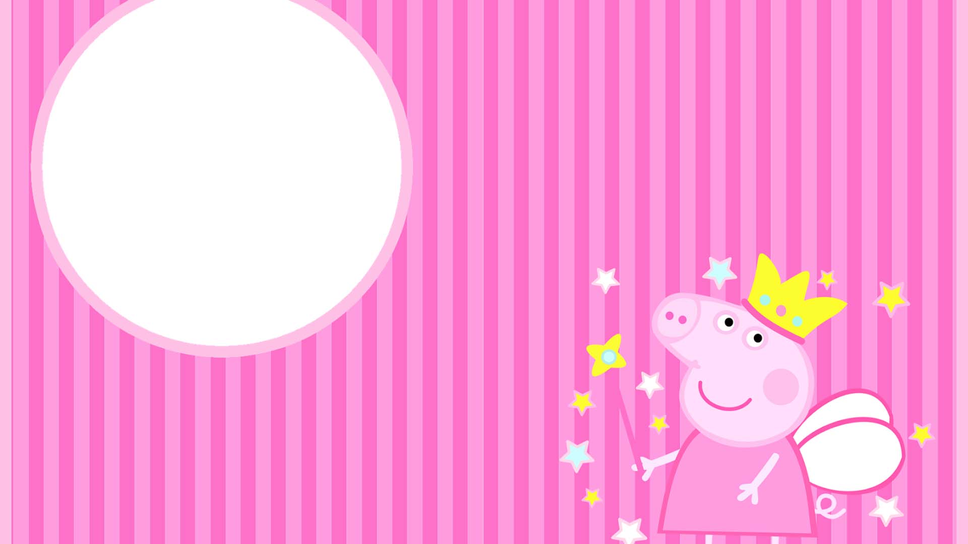 Peppa pig with angel wings and crown in pink Wallpaper 2K anime