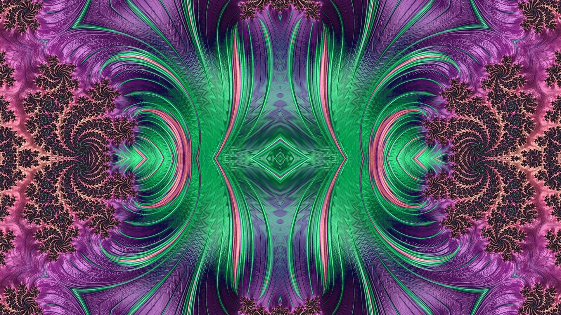 Colors Digital Art Green And Pink 2K Abstract