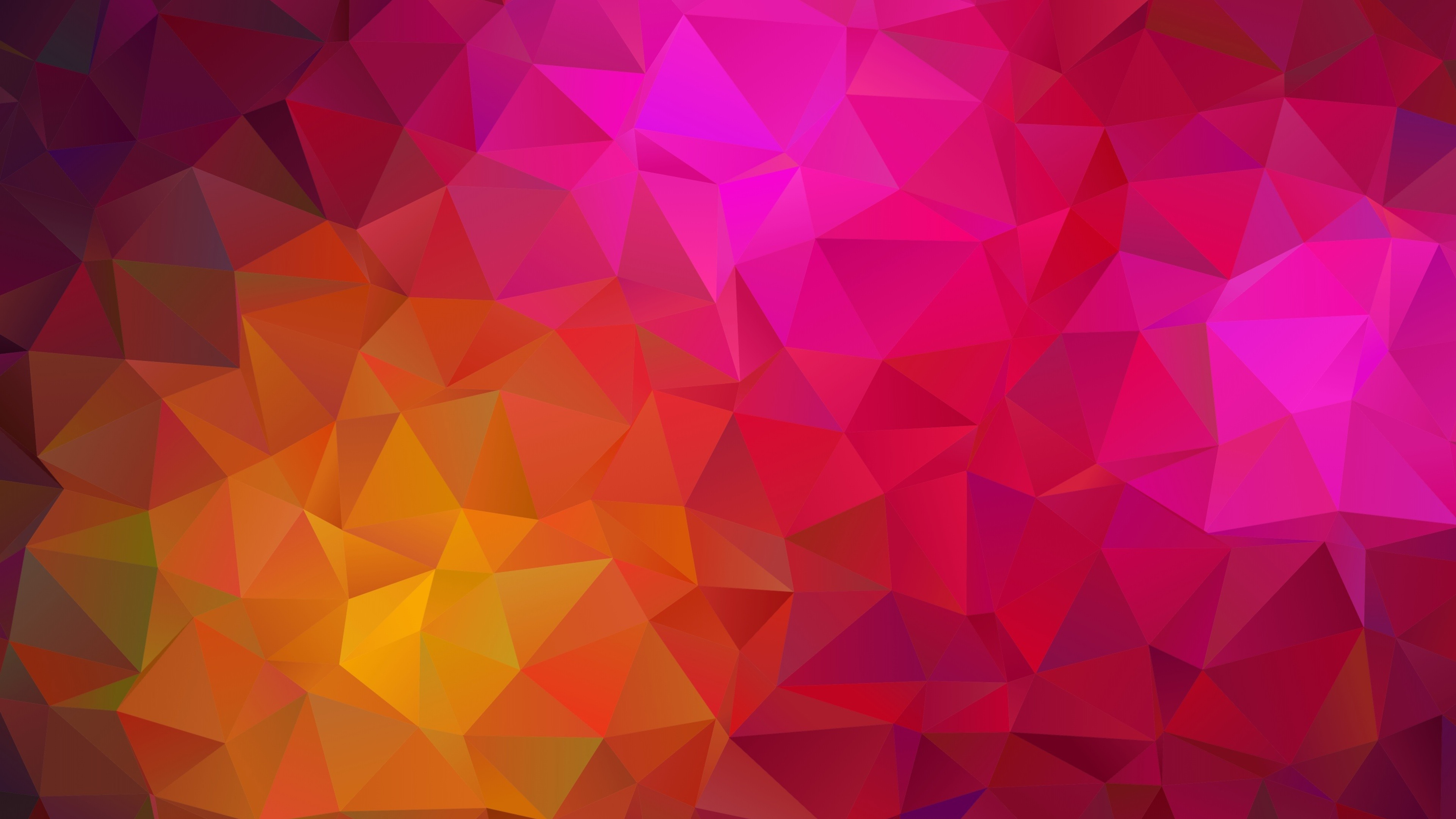 Yellow Pink Triangle Geometric K 2K Abstract