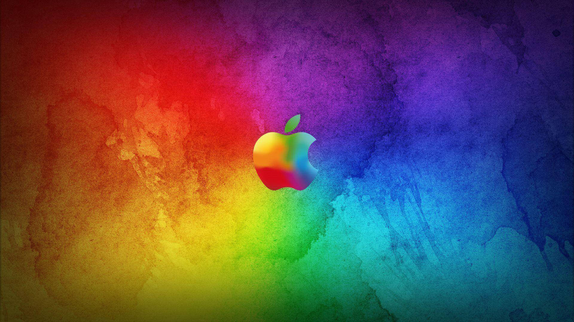 Apple In Colorful Painting Wallpaper Technology 2K MacBook